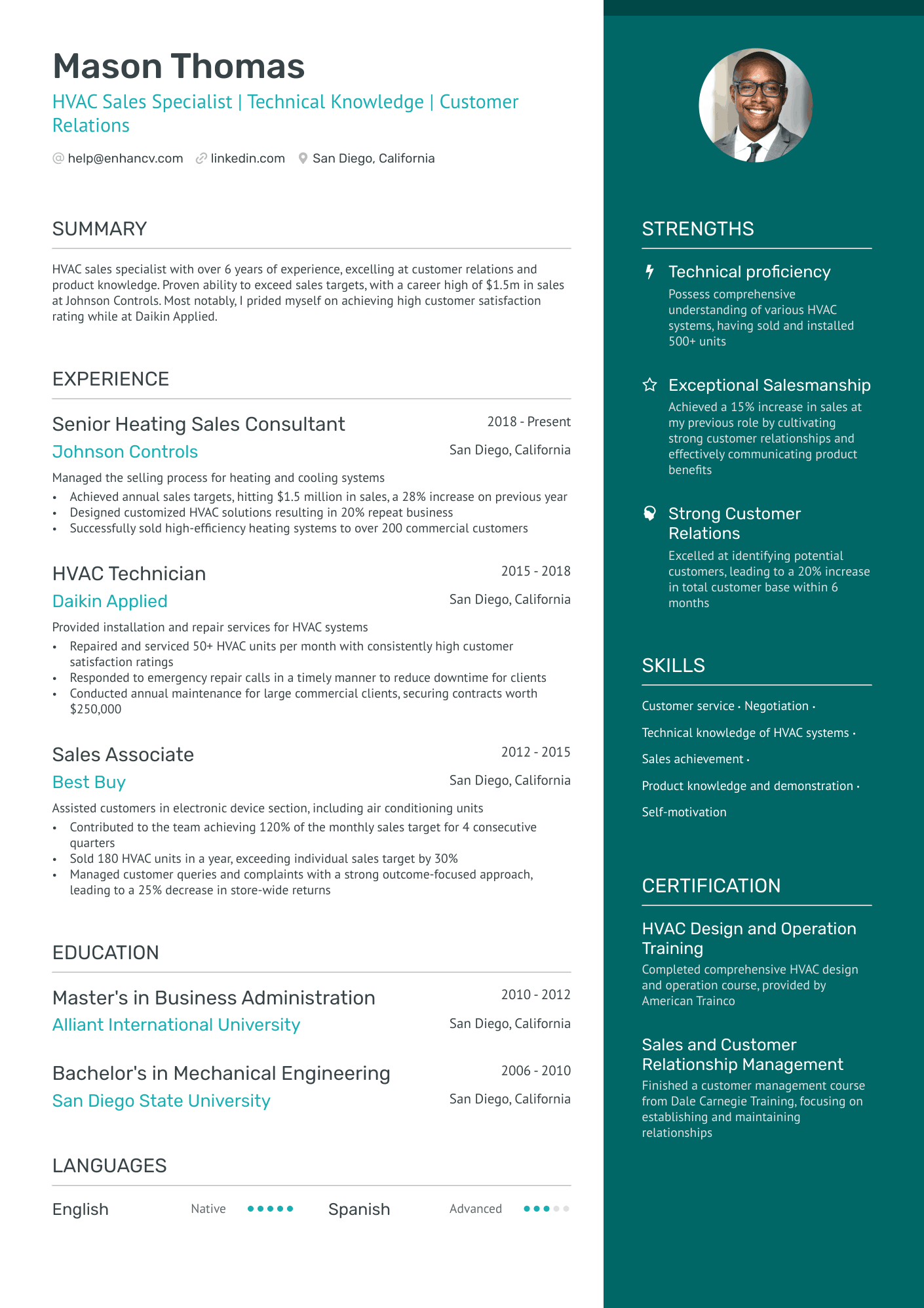 Honda Car Salesman Resume Example