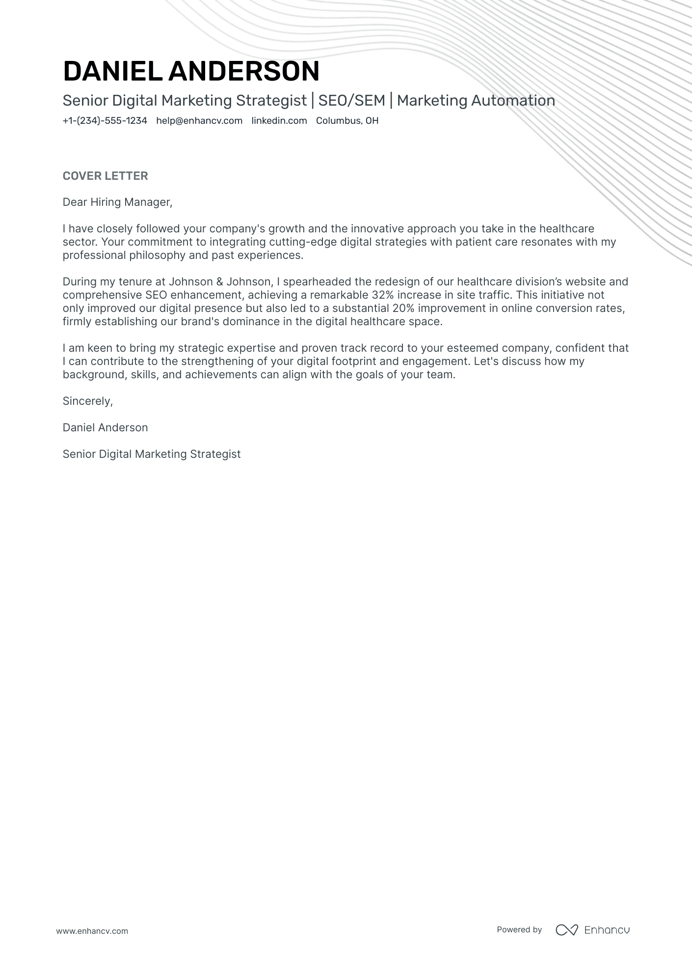 Digital Marketing Director Resume Example