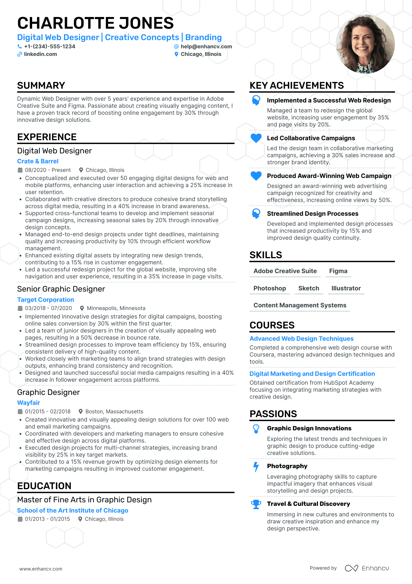 Creative Web Developer Resume Example
