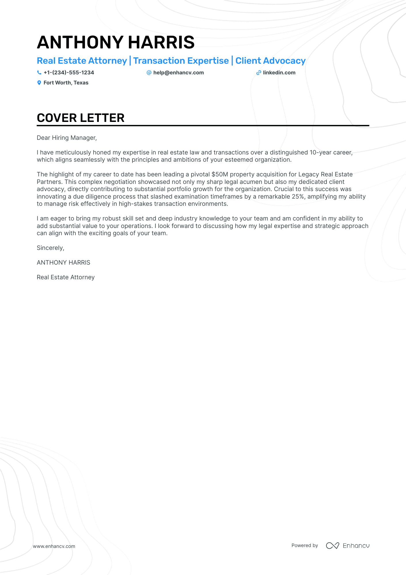 Real Estate Lawyer Resume Example