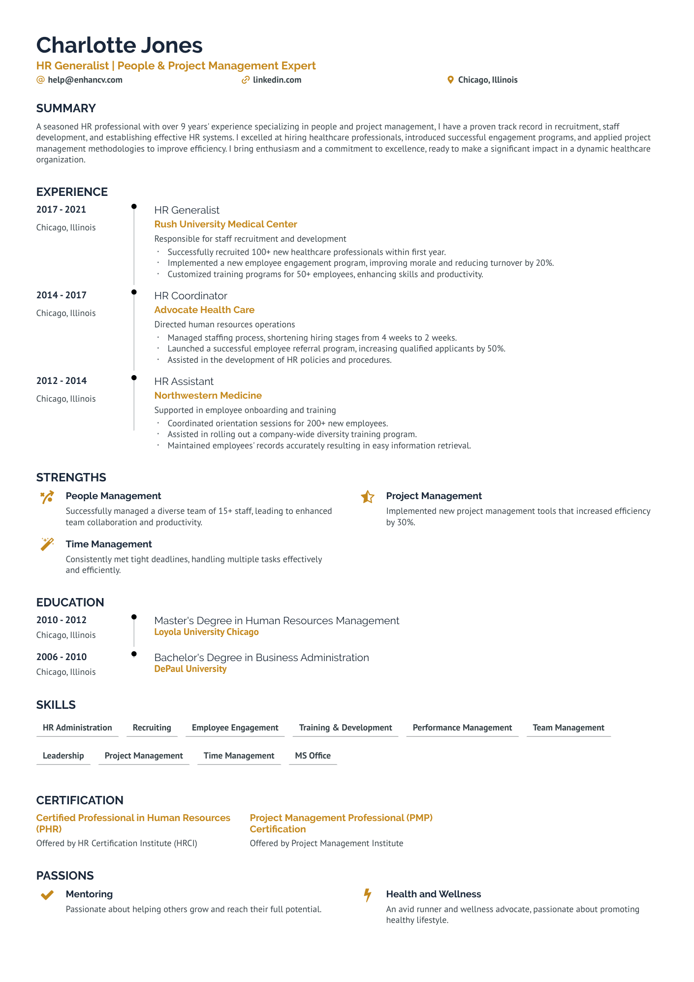 HR Recruiter Resume Example