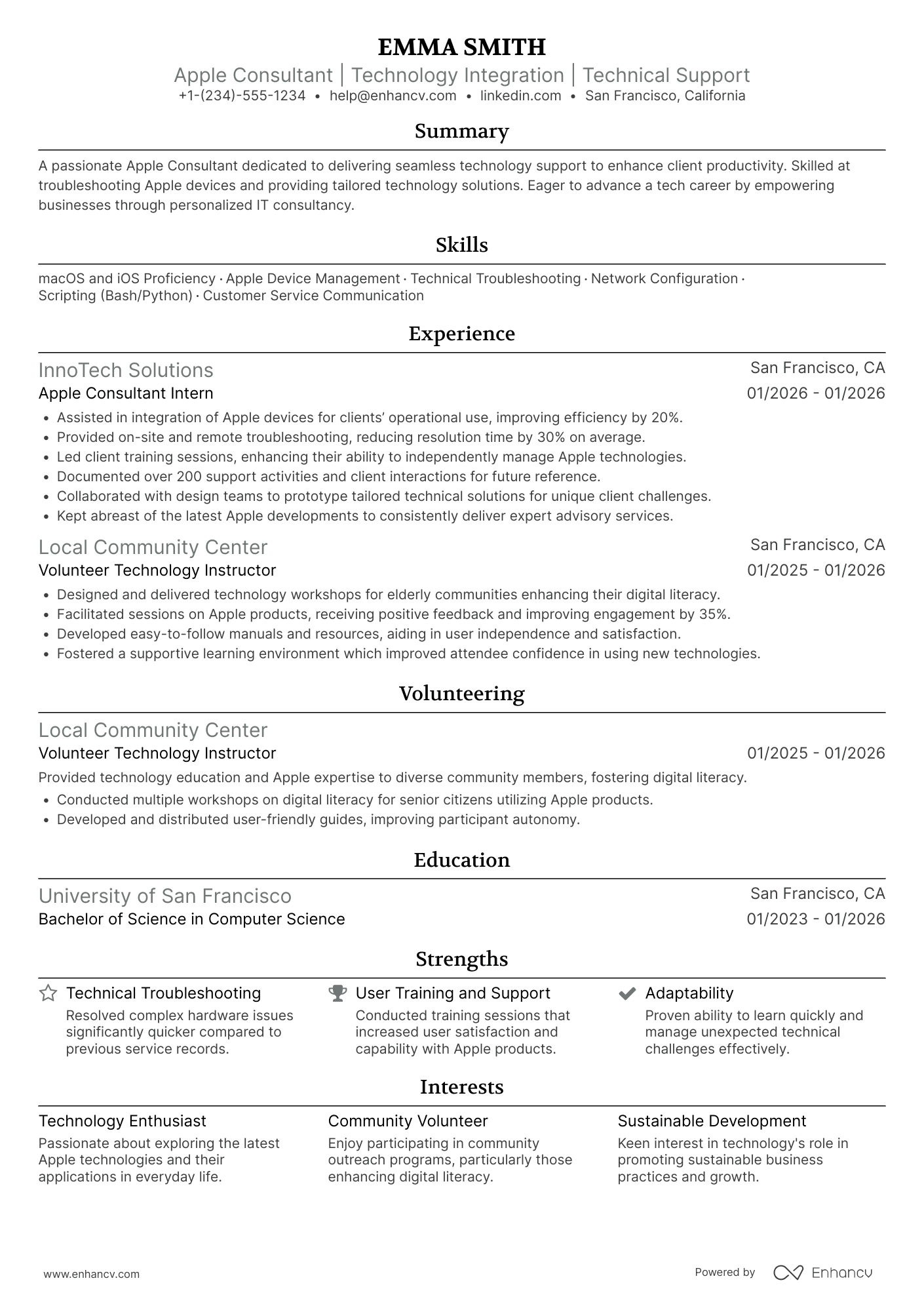 Entry Level Apple Consultant Resume Example