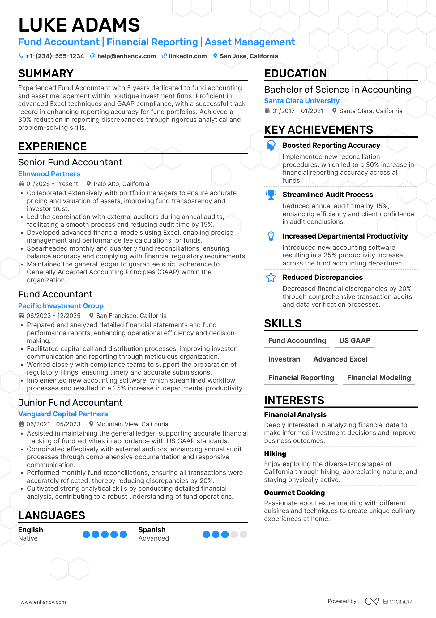 Fund Accountant Resume Example