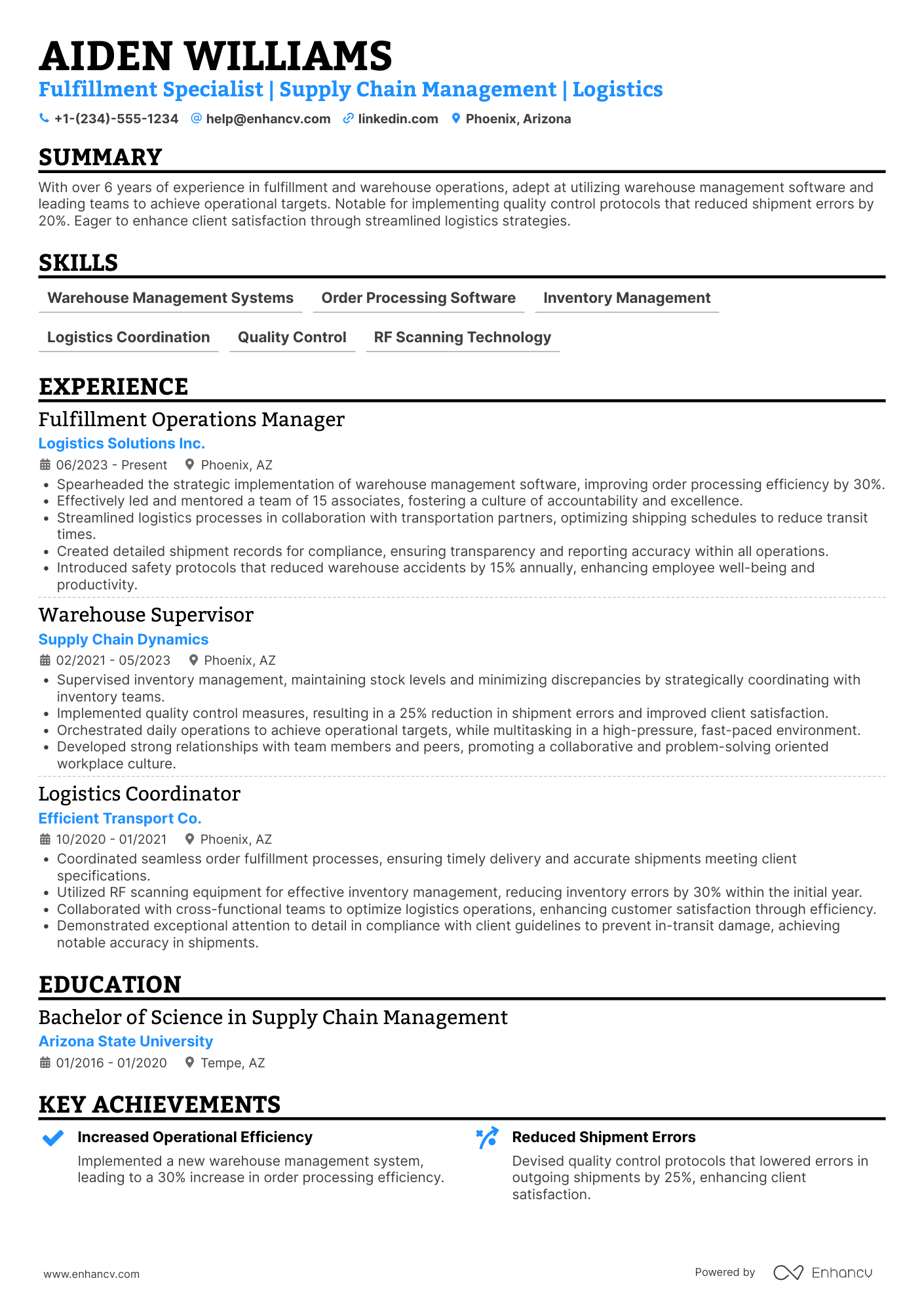 Target Fulfillment Expert Resume Example