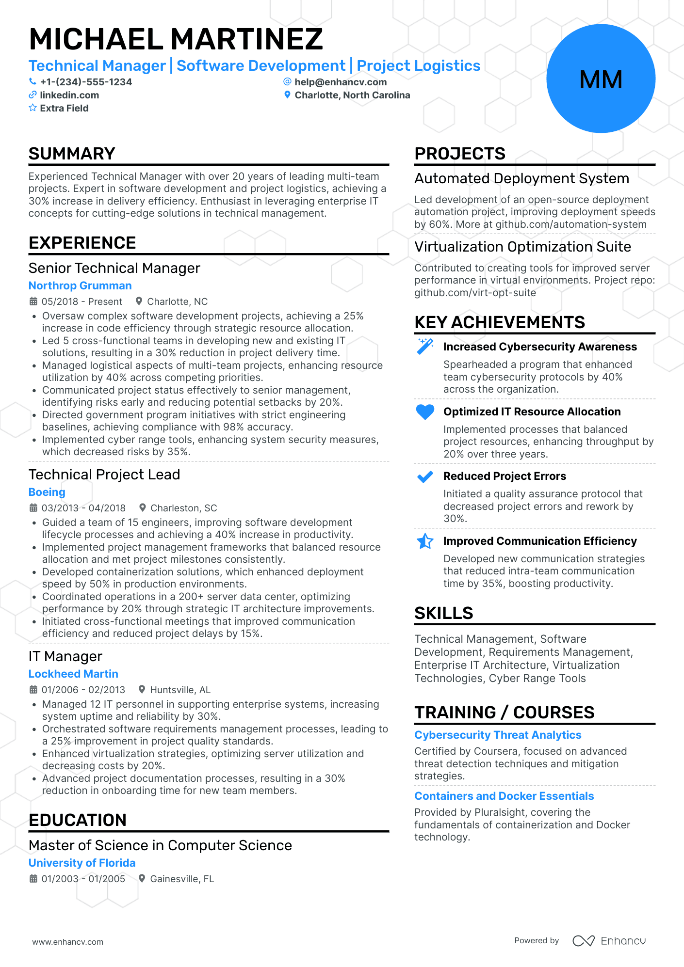 Lead Computer Engineer Resume Example