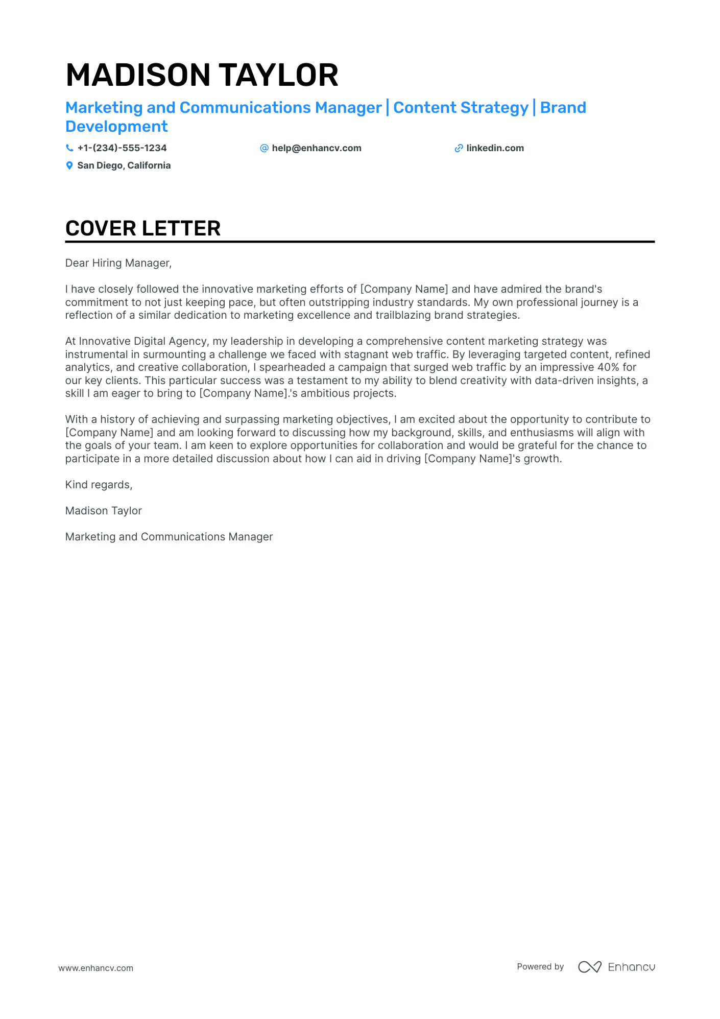 Freelance Marketing Consultant Resume Example