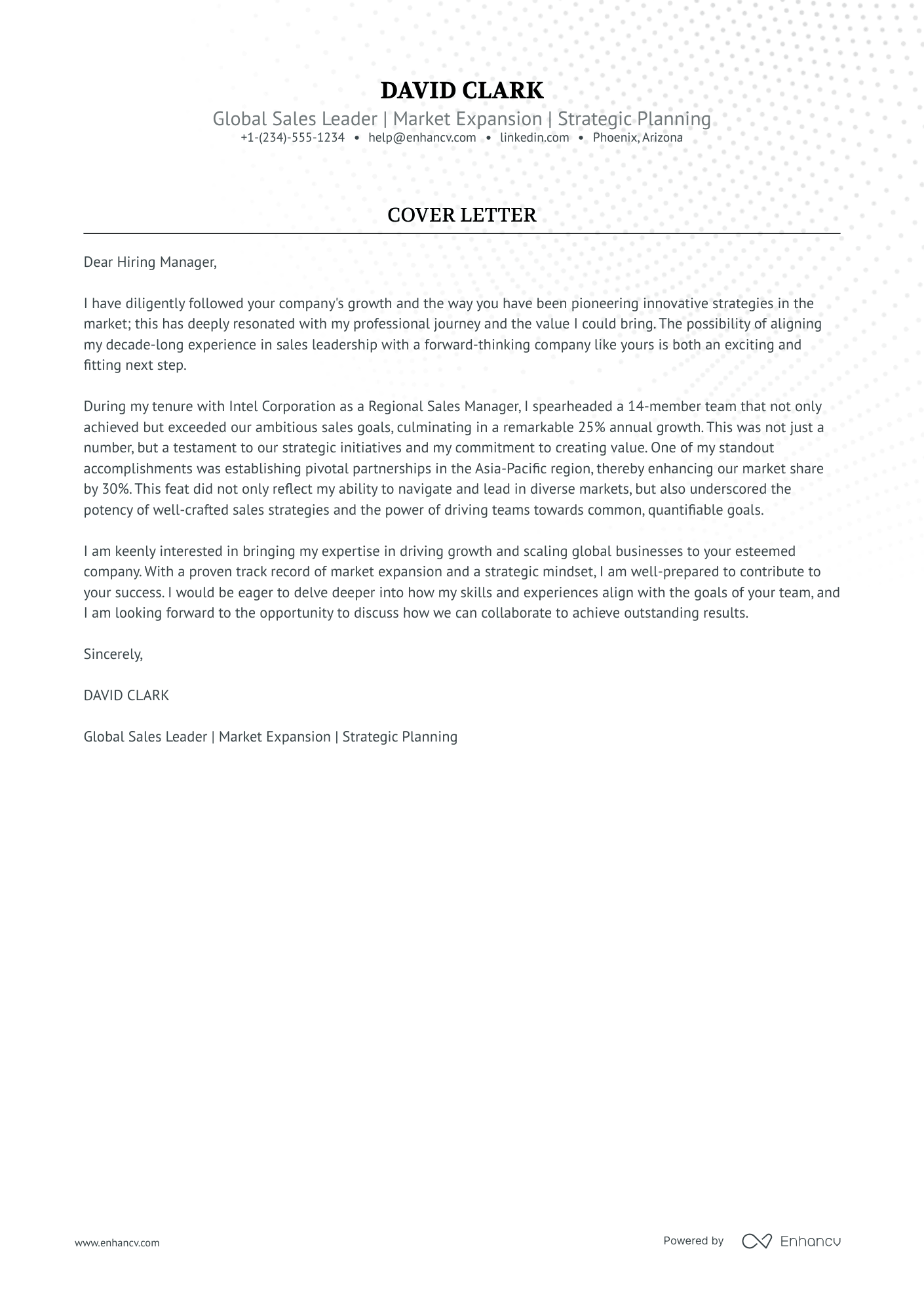 International Sales Manager Resume Example