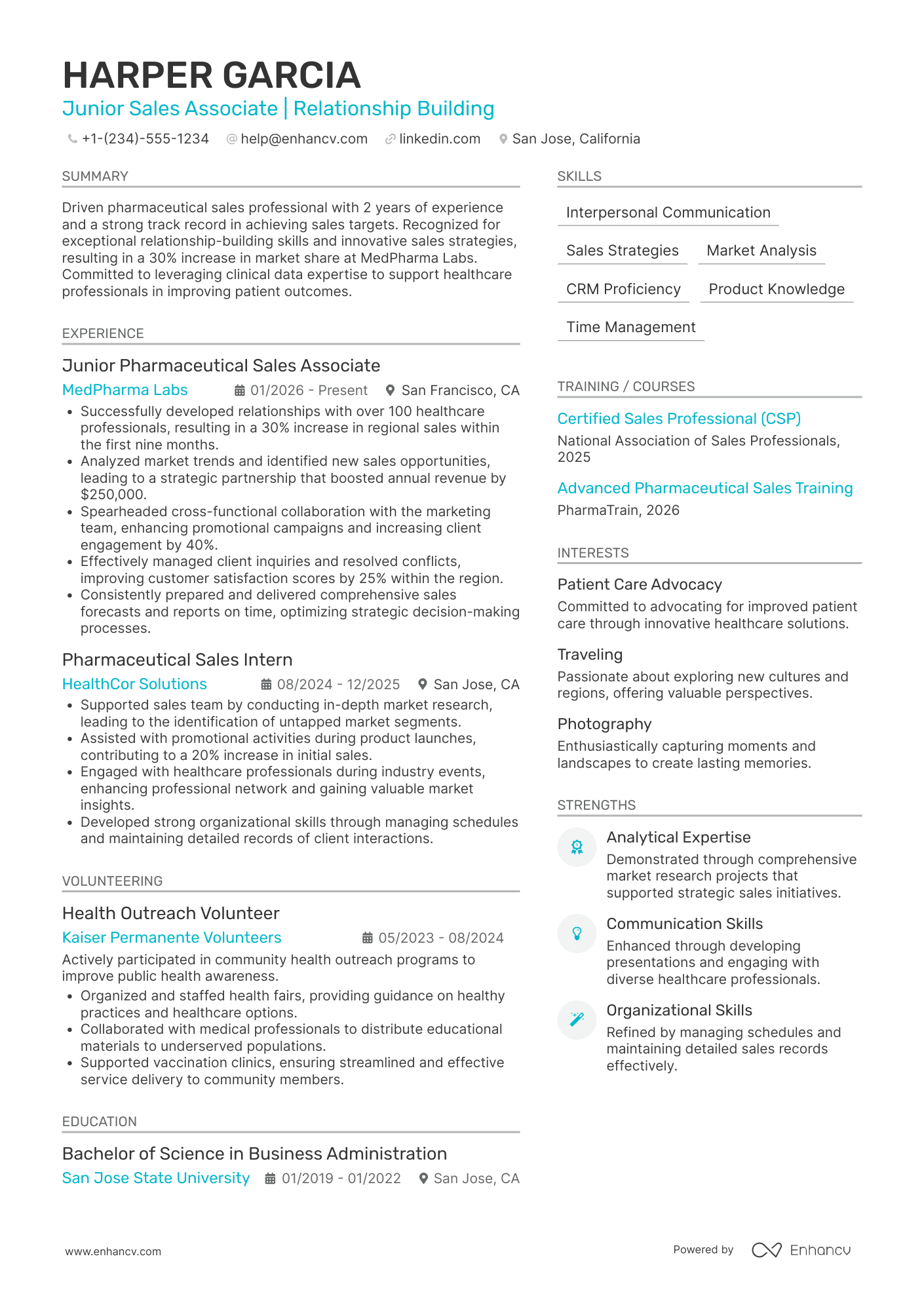 Pharmaceutical Sales Associate Resume Example