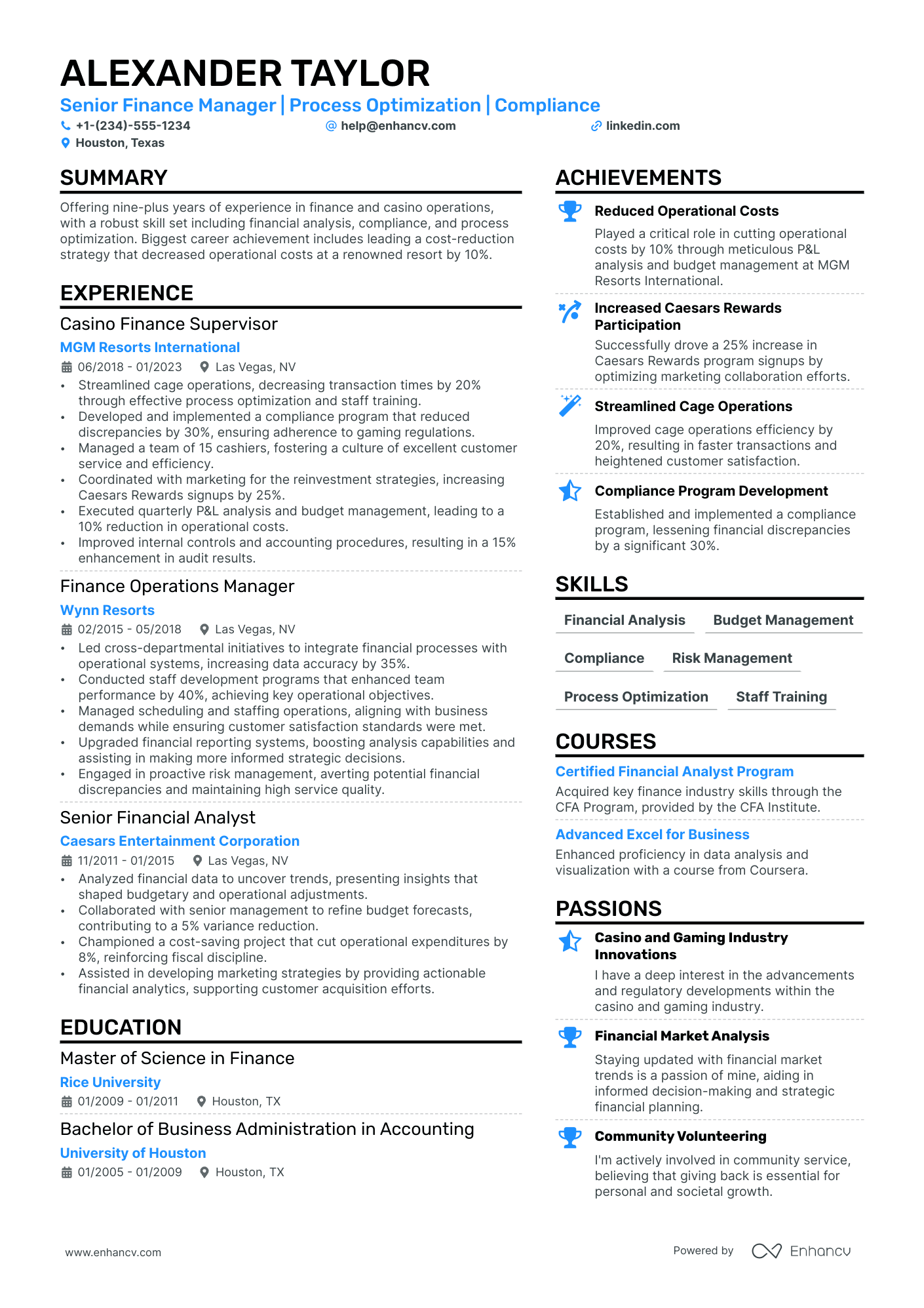 Cashier Manager Resume Example