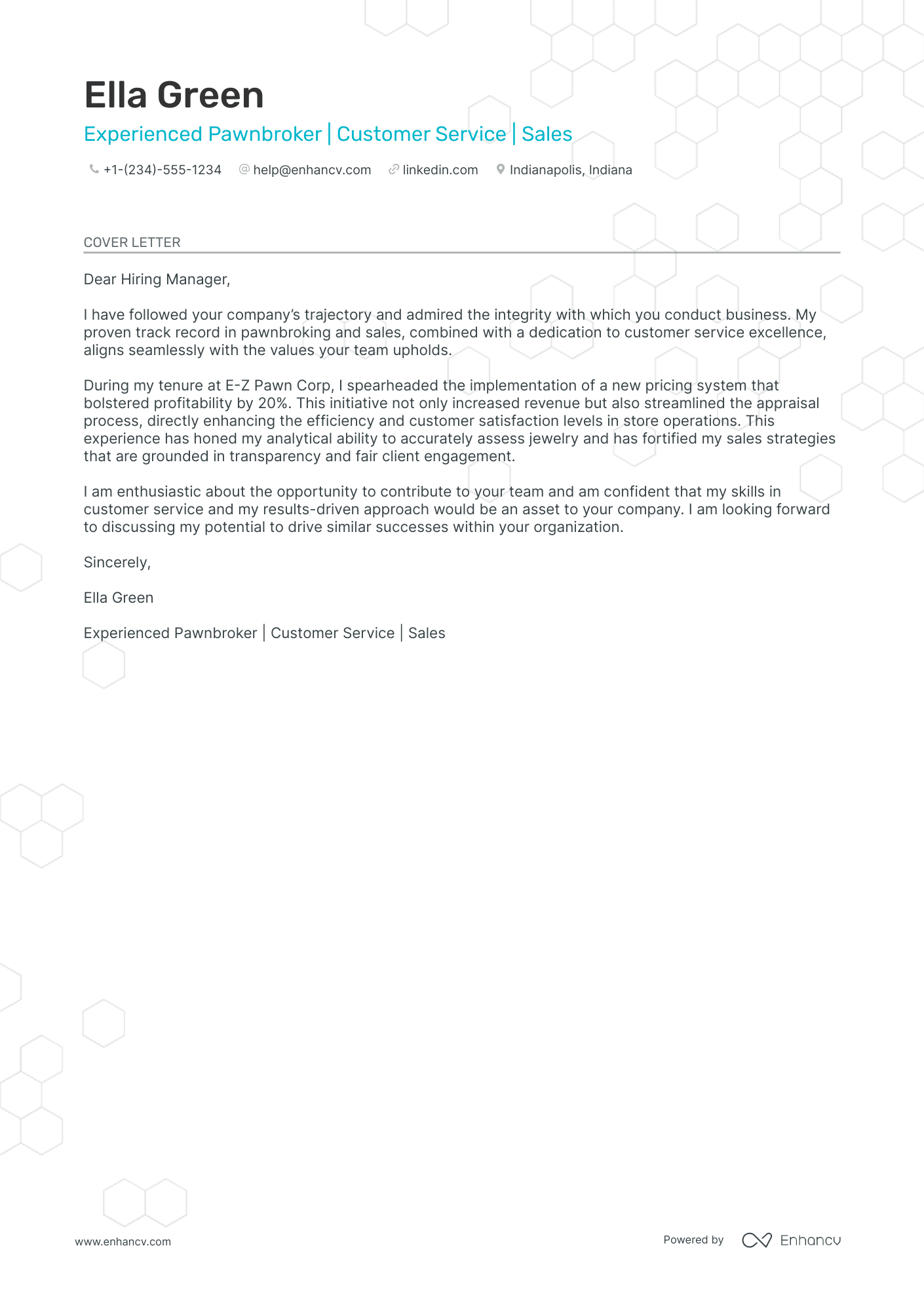 Pawn Broker Resume Example