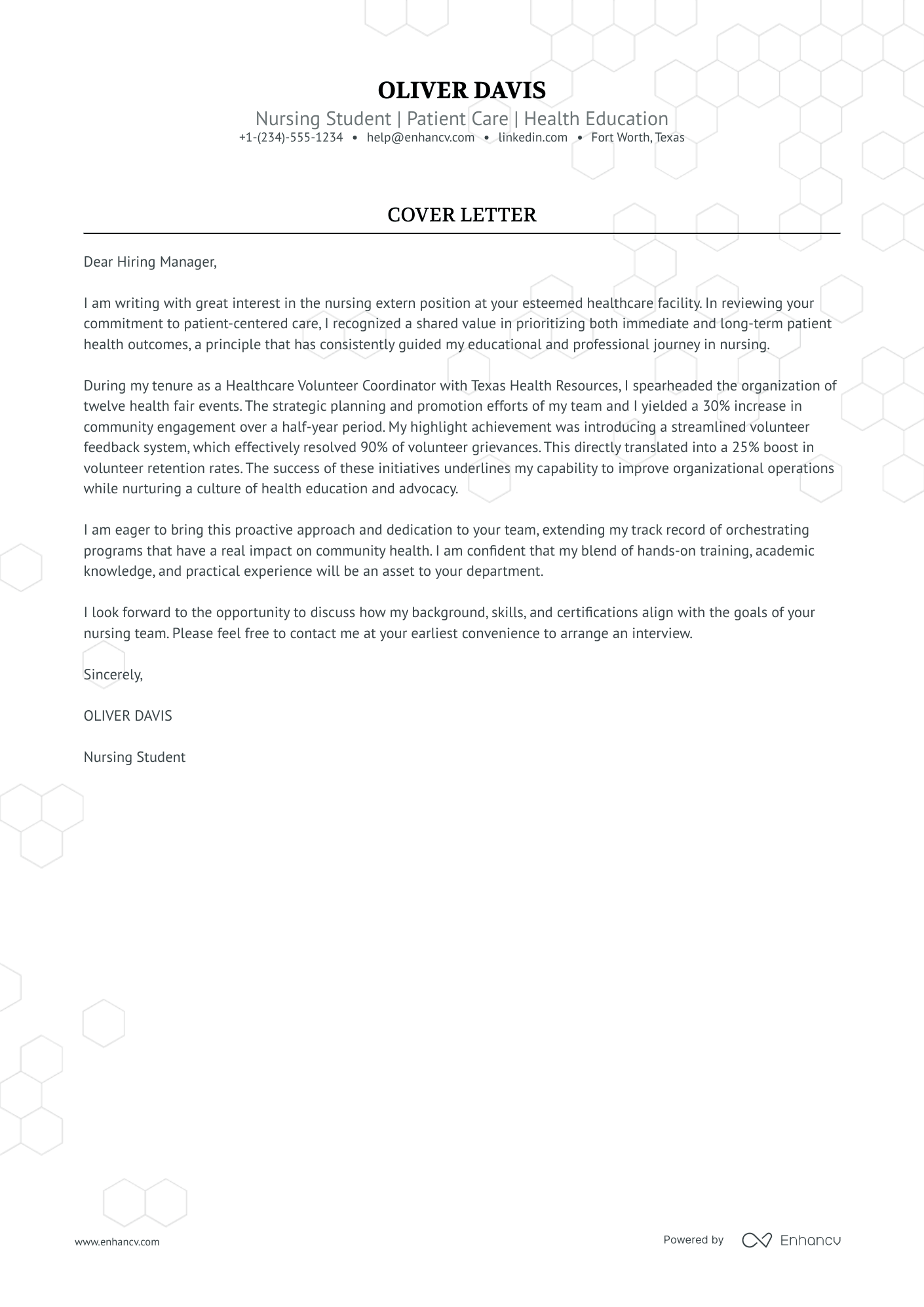 Nurse Extern Resume Example