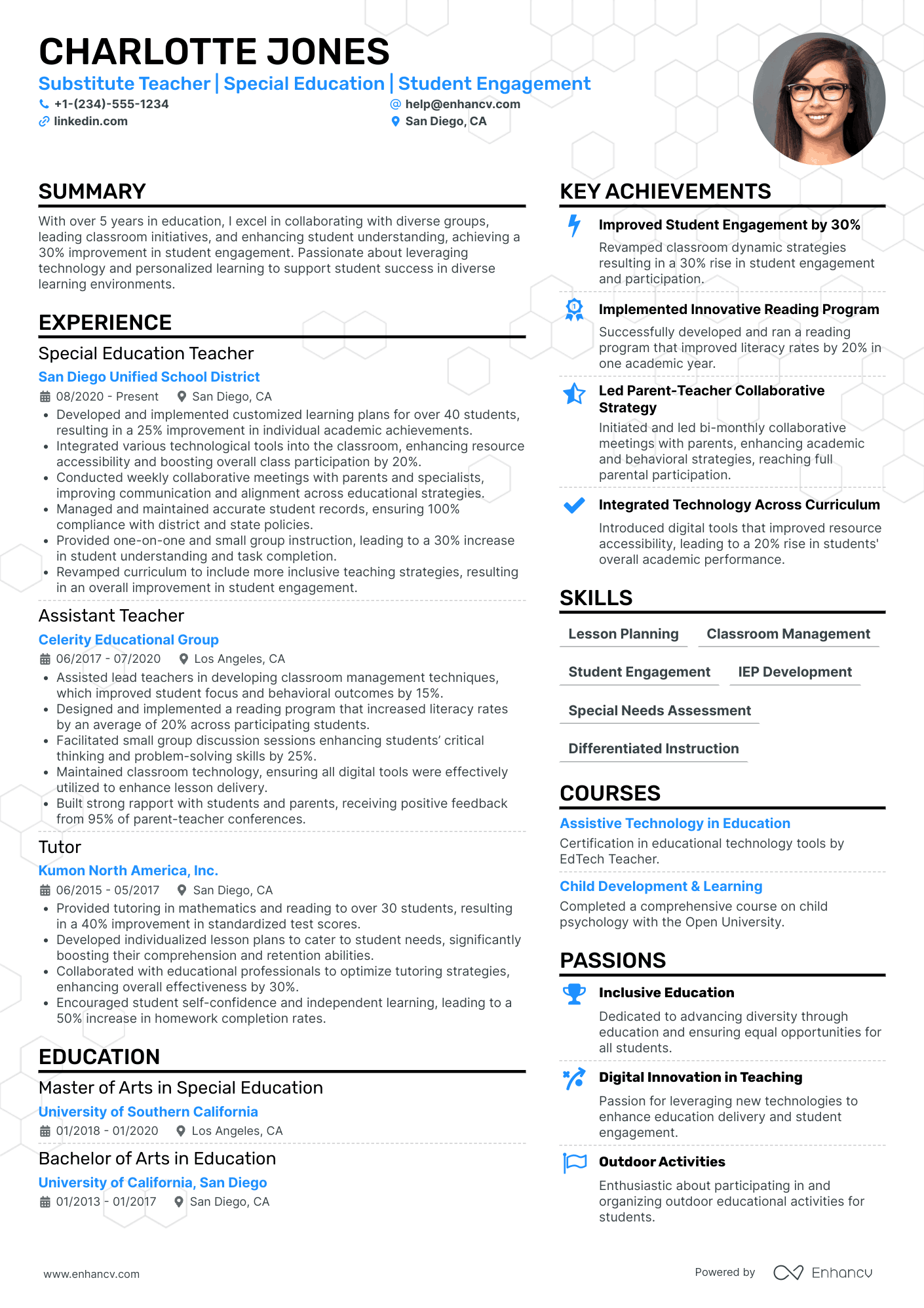 Special Education Substitute Teacher Resume Example