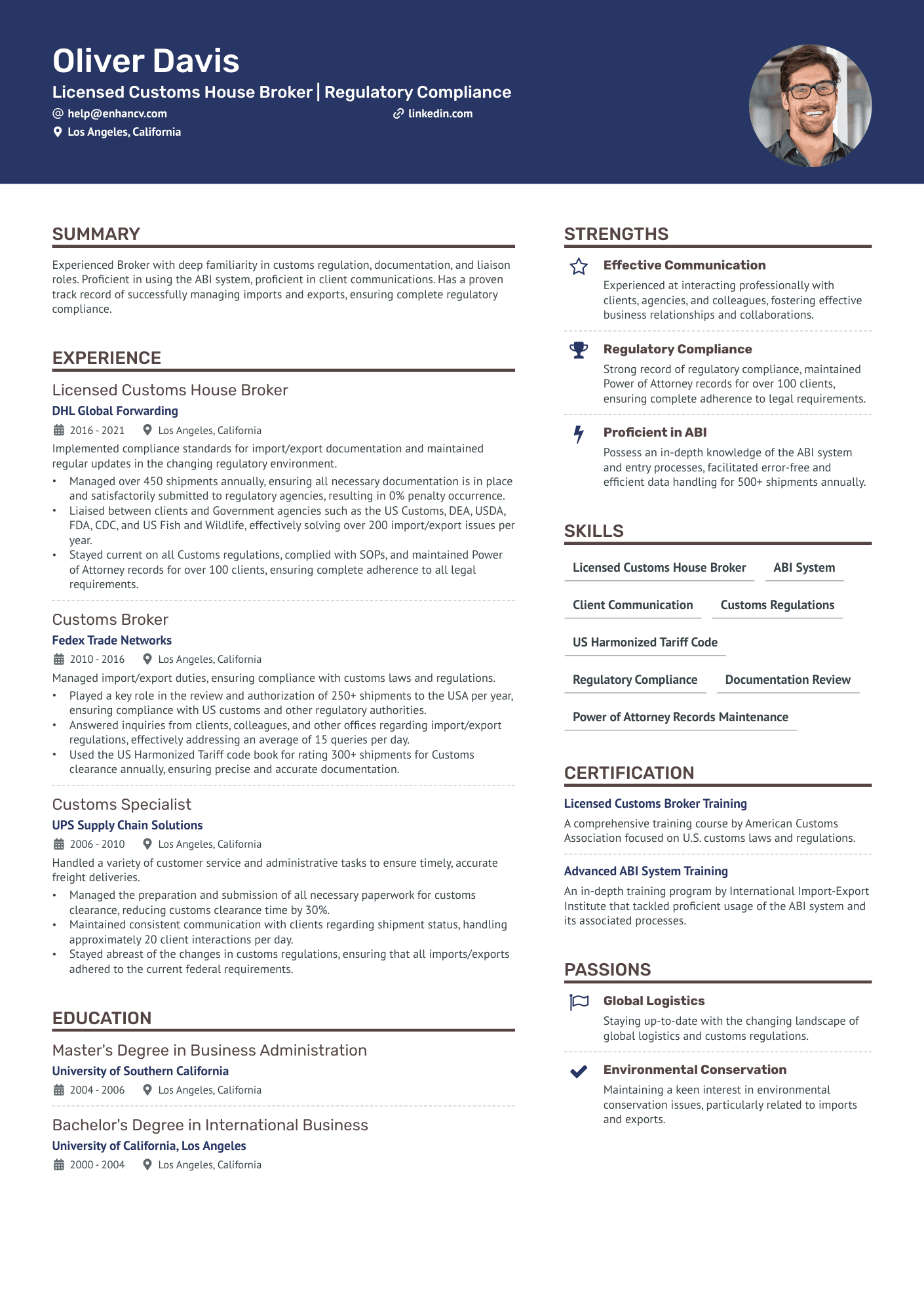 Customs Broker Resume Resume Example