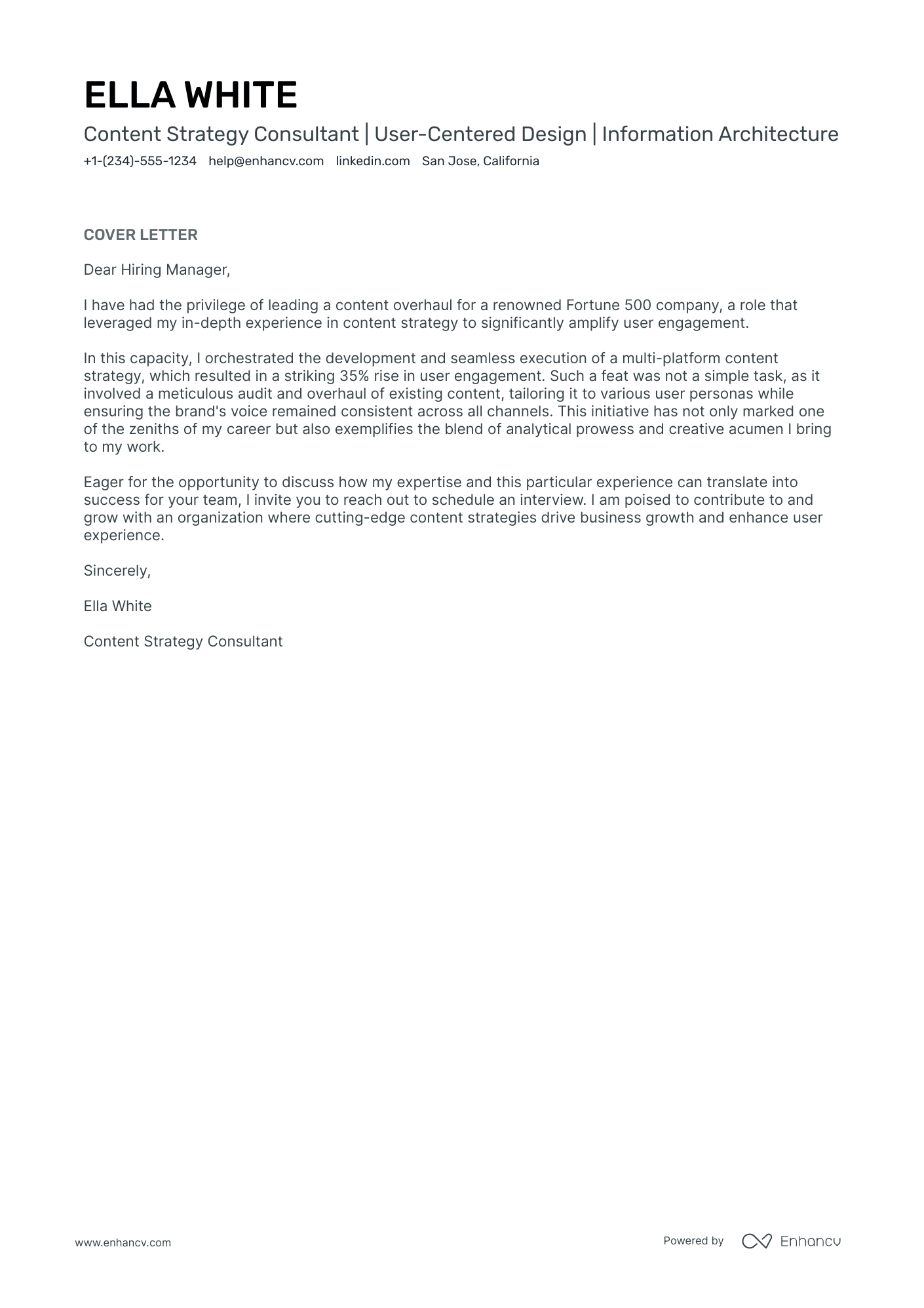 Strategy Consultant Resume Example