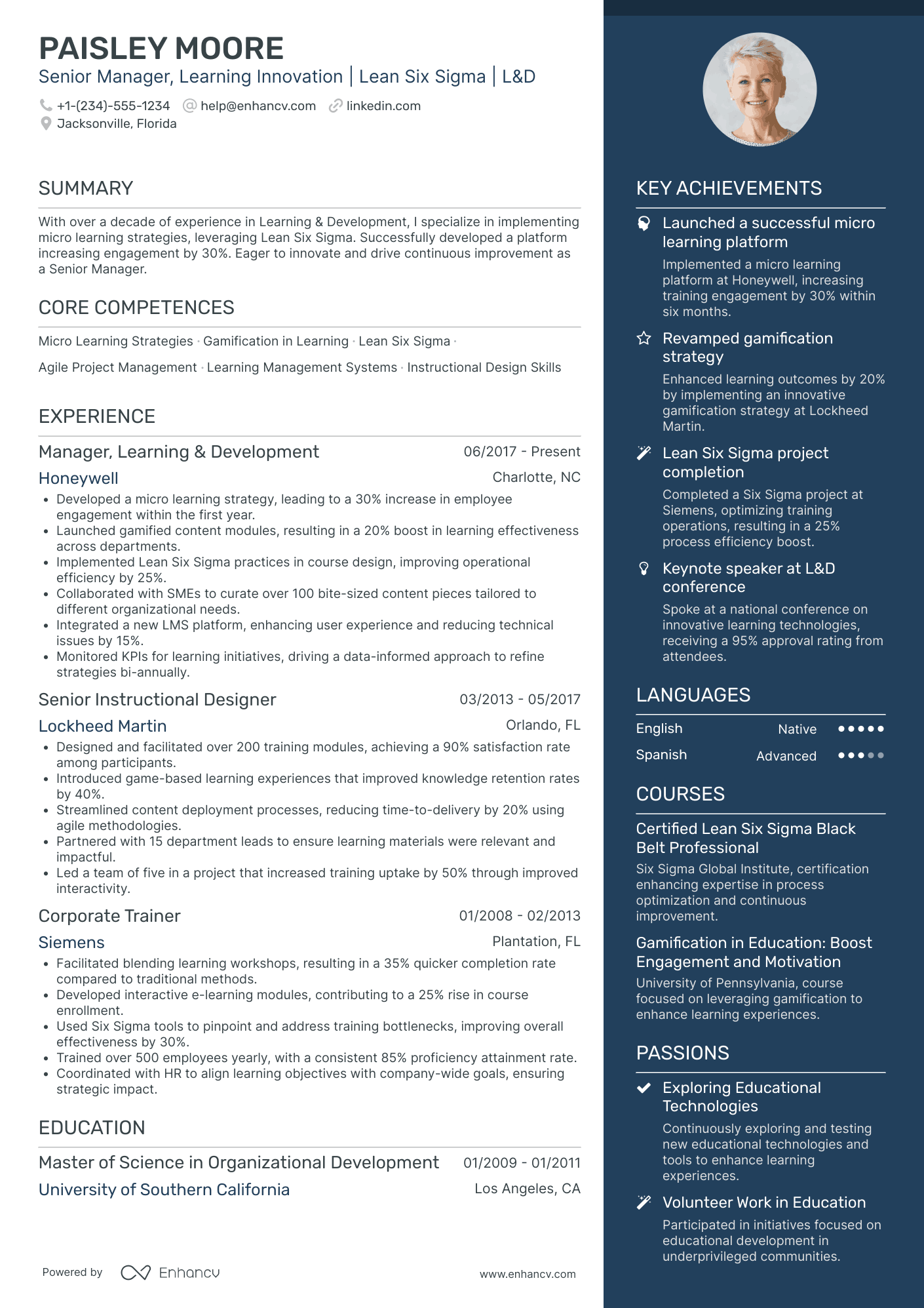 Chief Learning and Innovation Officer Resume Example