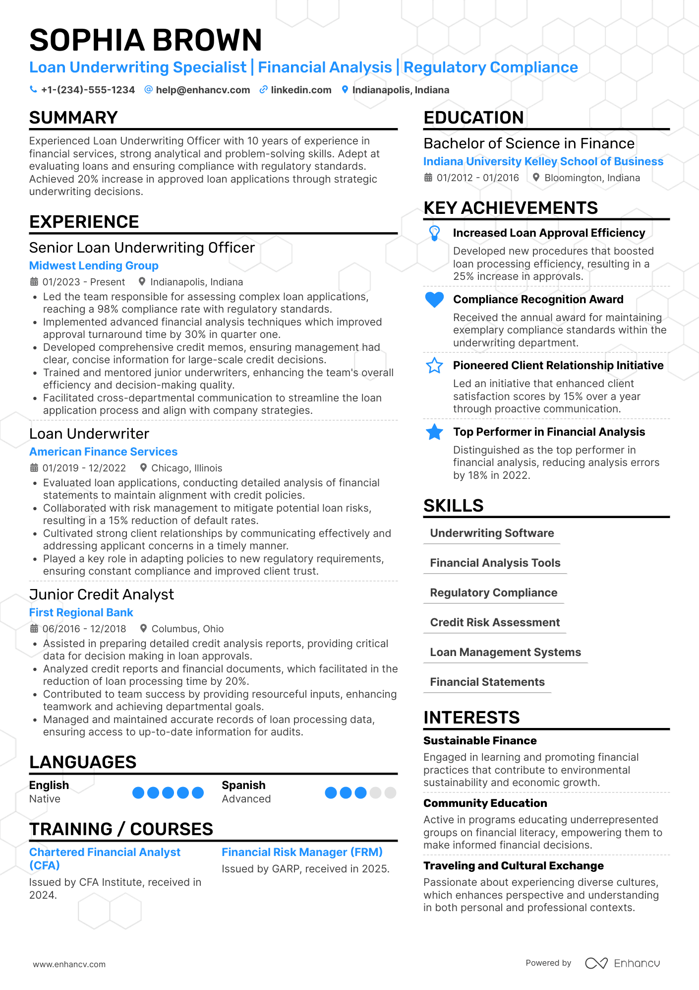 Loan Underwriting Officer Resume Example