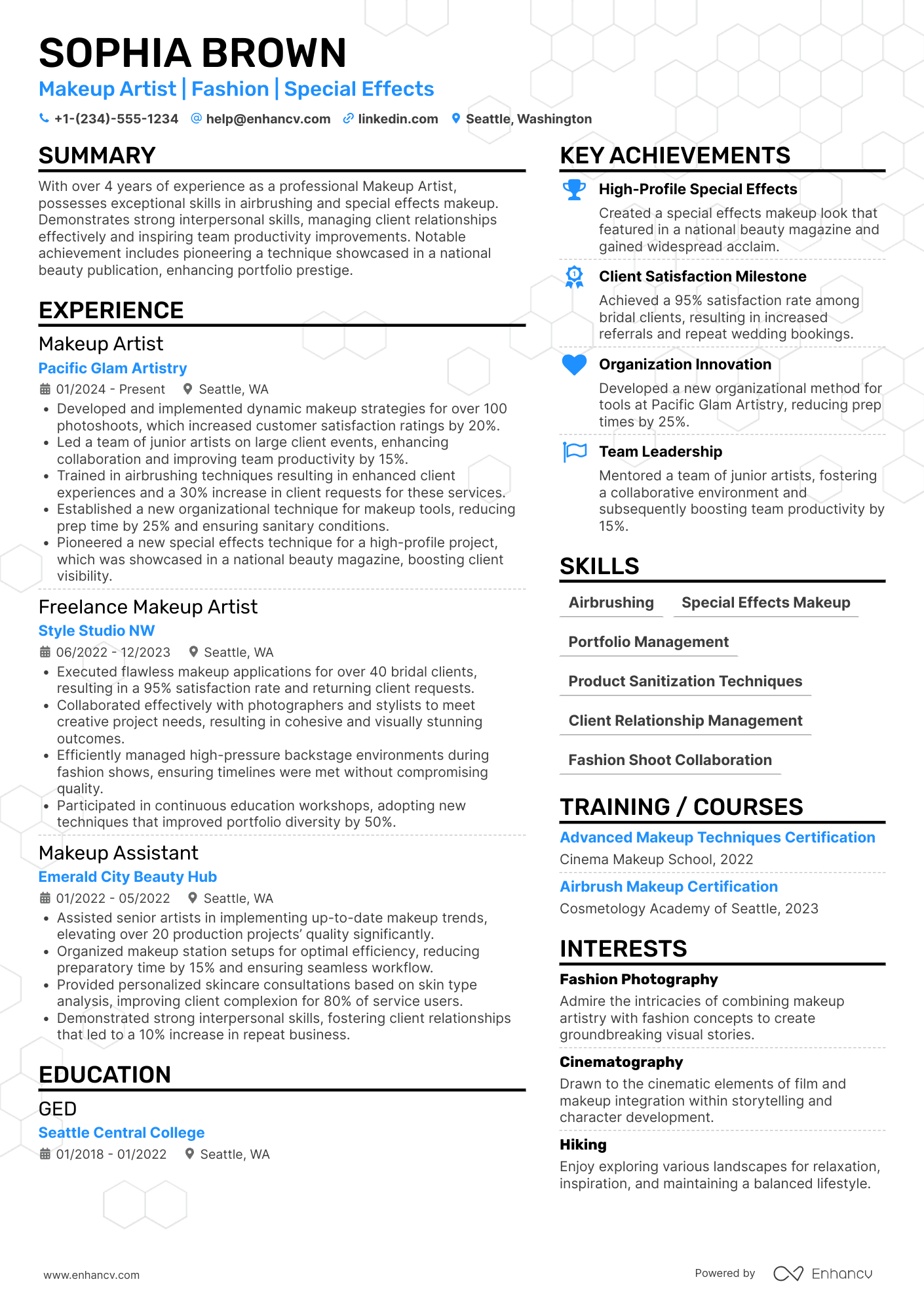 Freelance Makeup Artist Resume Example
