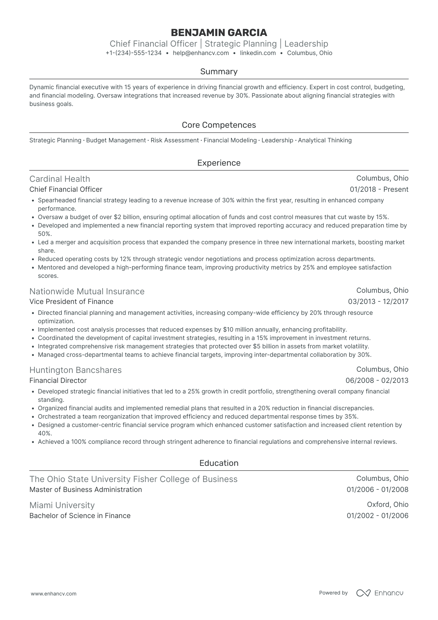 Chief Science Officer in Space Exploration Resume Example