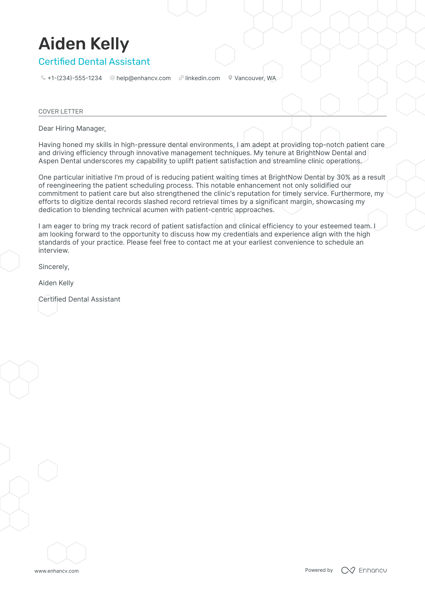 Certified Dental Assistant Resume Example