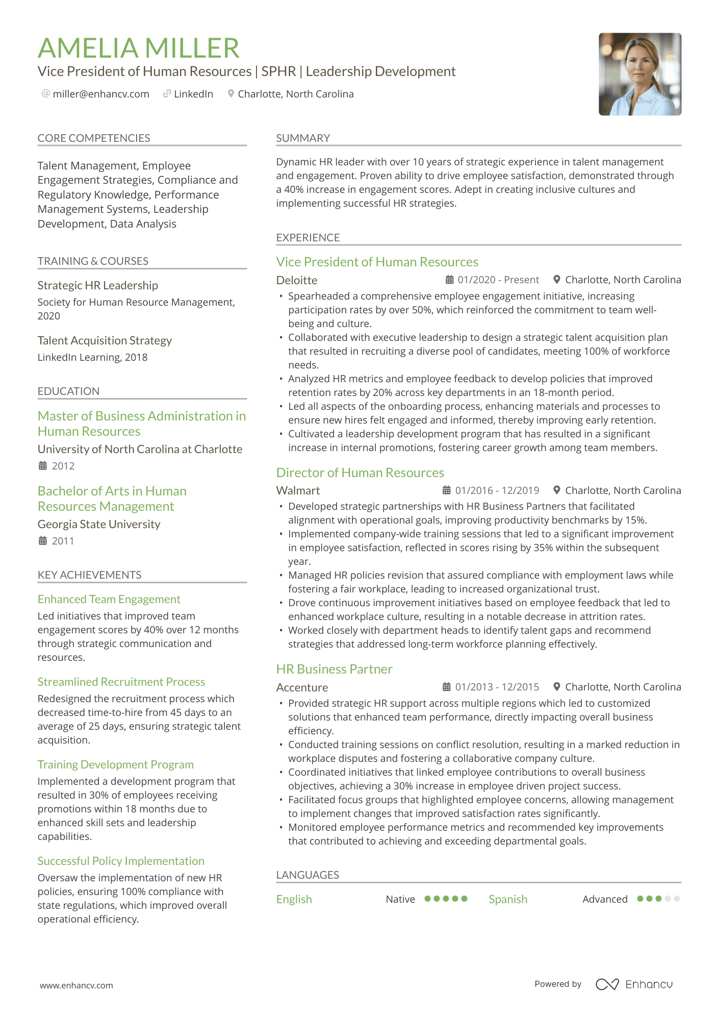 VP of HR (VP People) Resume Example