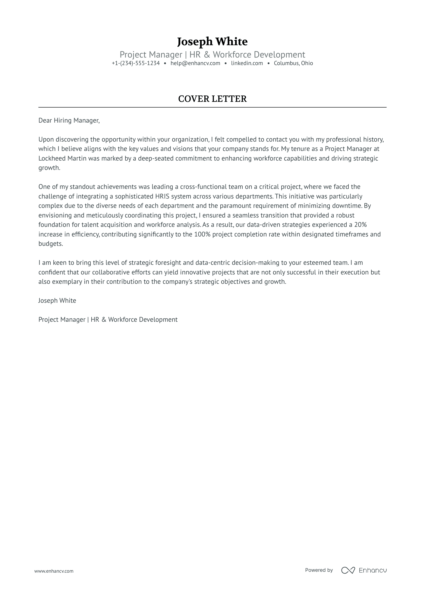 Human Resources Representative Resume Example