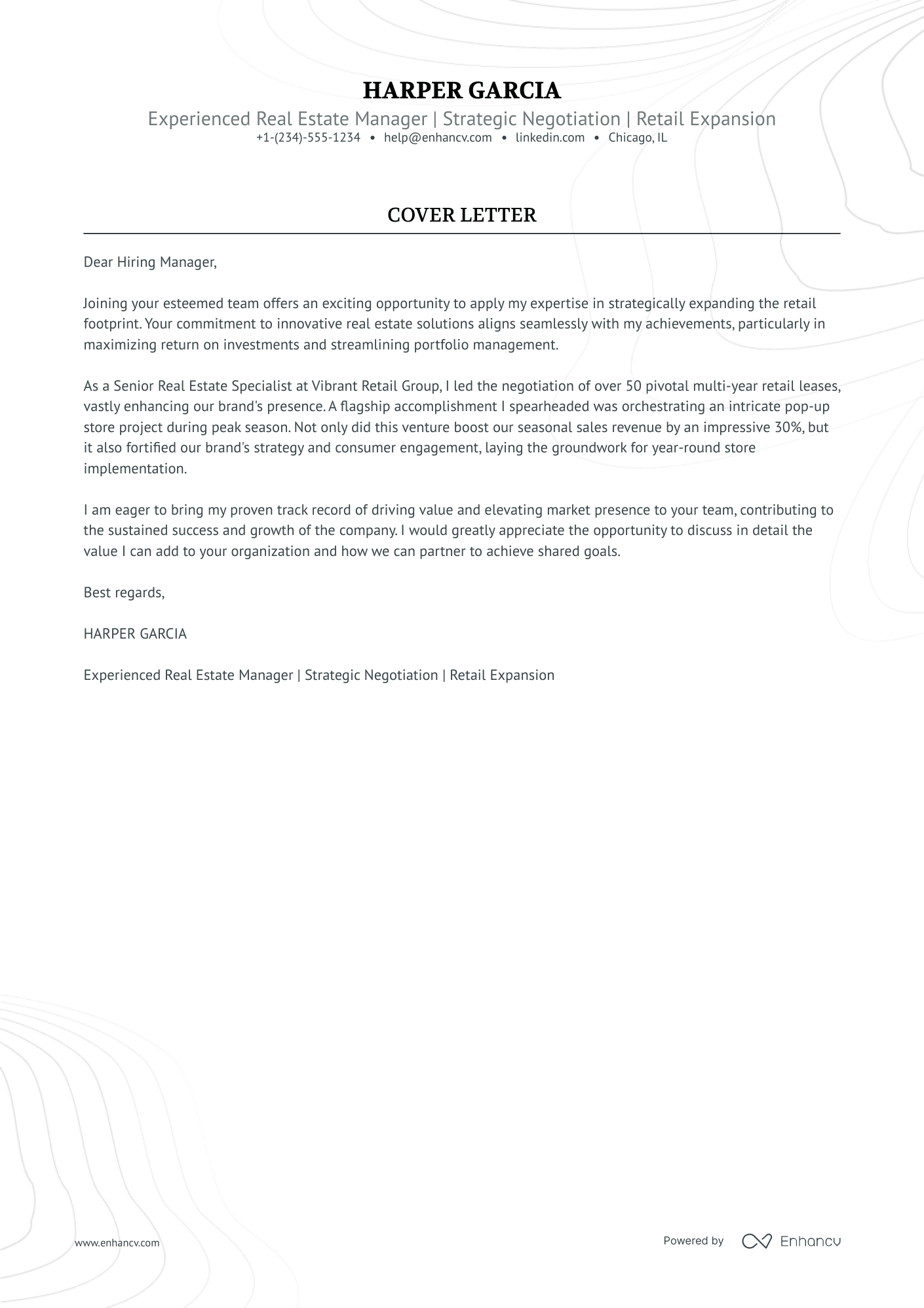 Real Estate Manager Resume Example