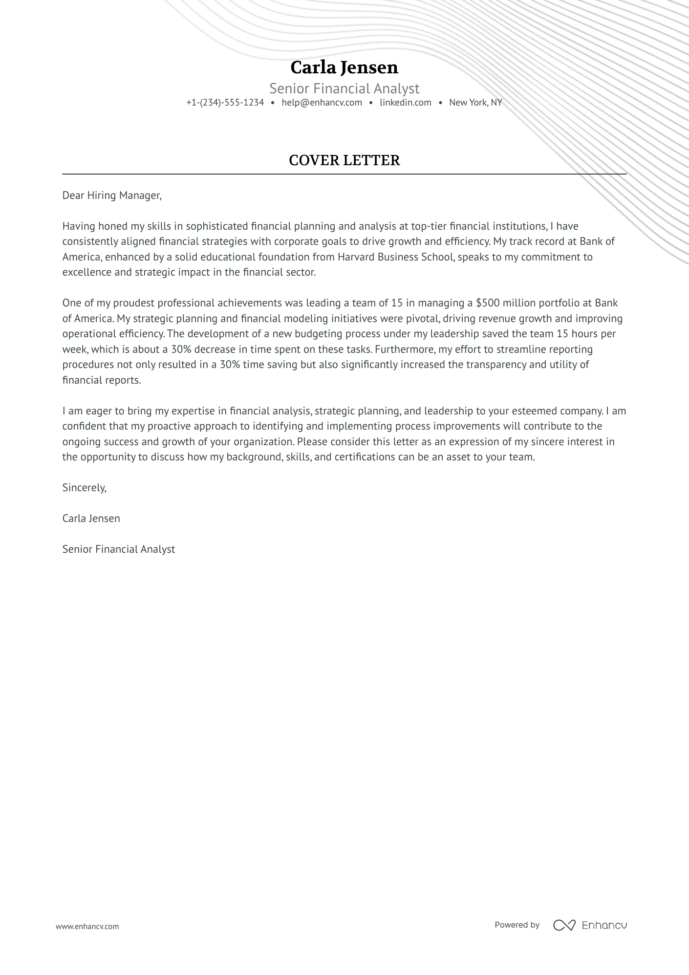 MBA Application Resume Example