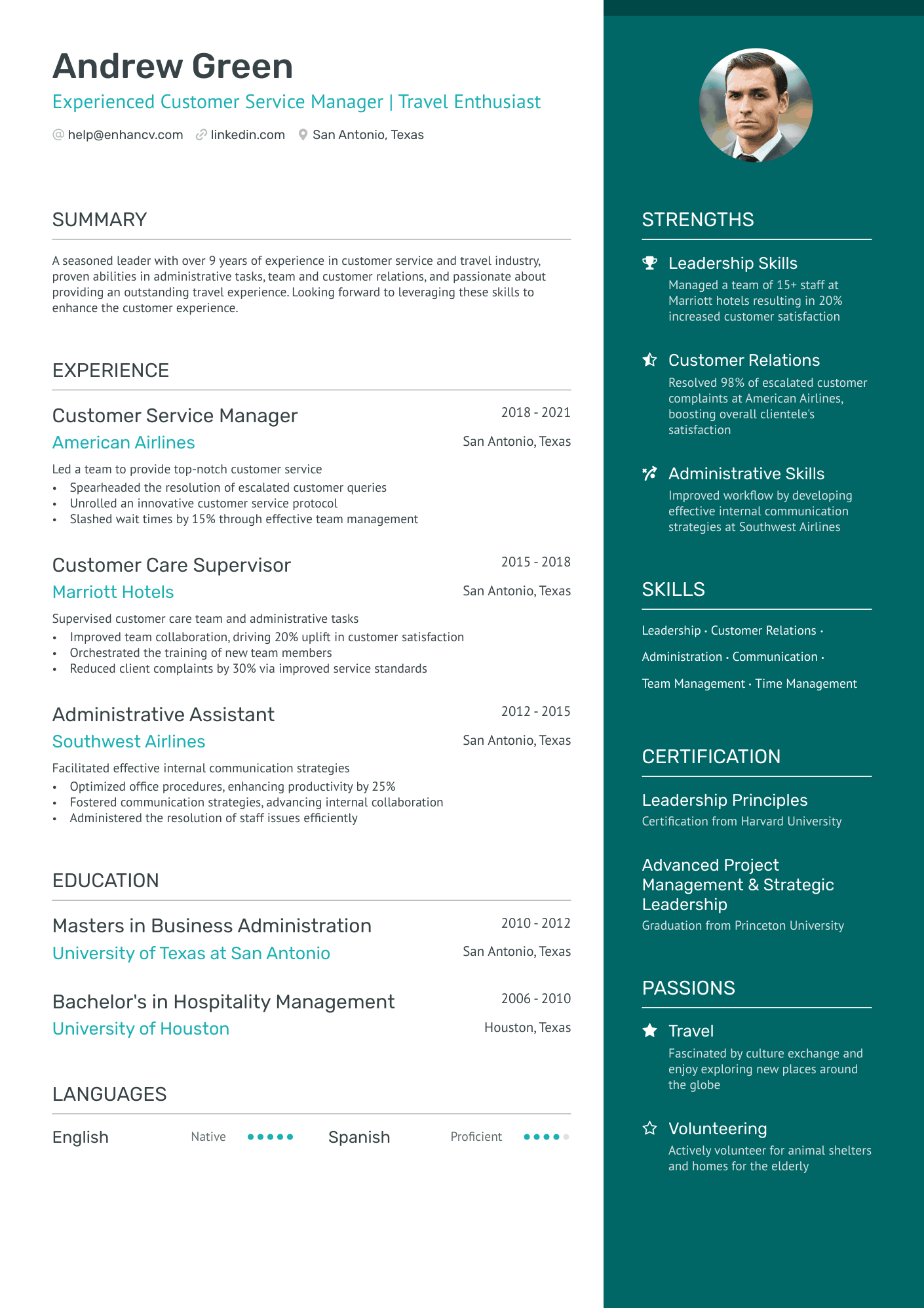 Lead Flight Attendant Resume Example