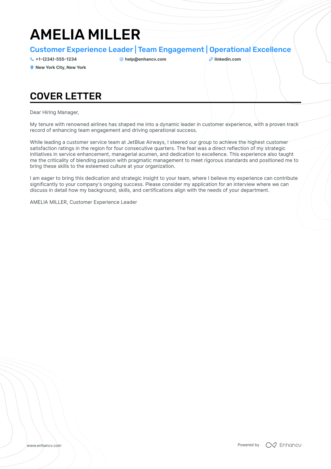 Customer Service Manager Resume Example