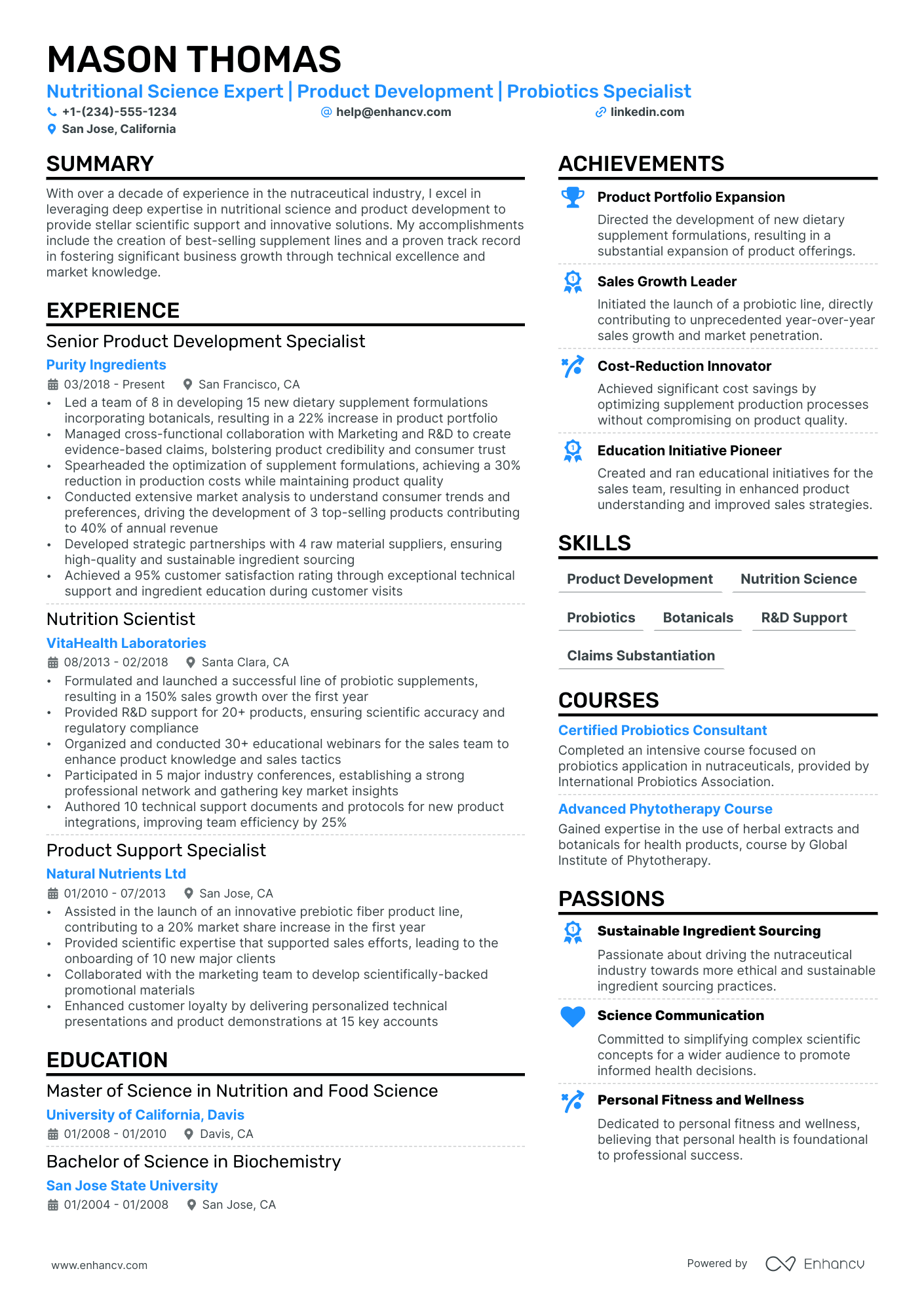 Technical Manager Resume Example