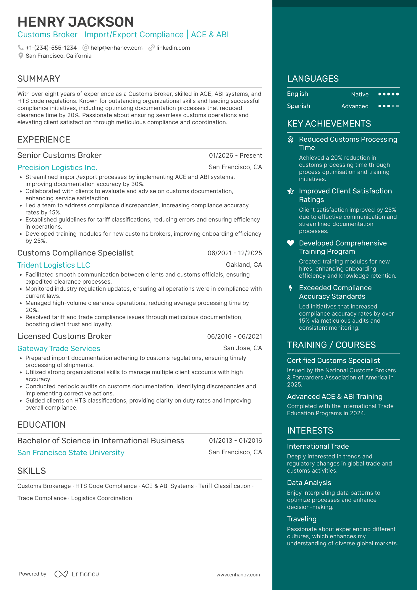 Customs Broker Resume Resume Example