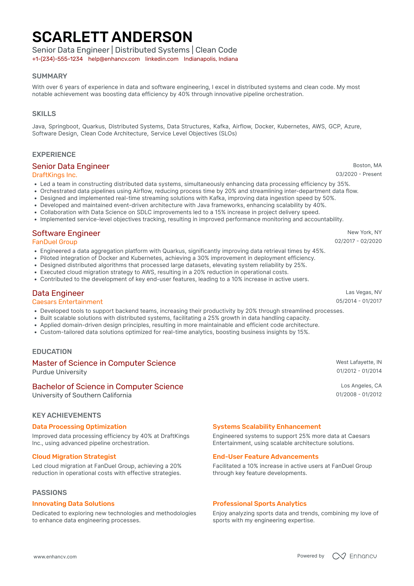 Data Entry Engineer Resume Example