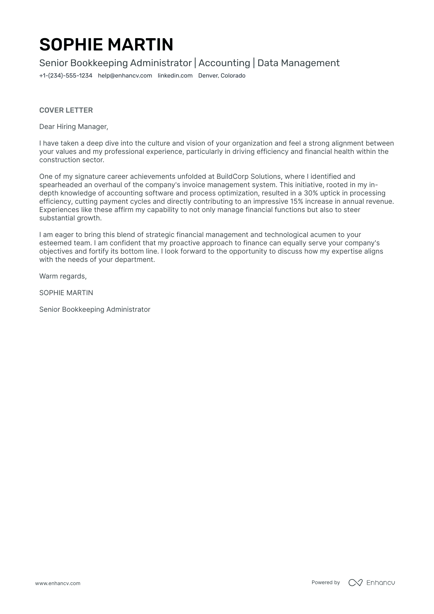 Construction Accounting Resume Example