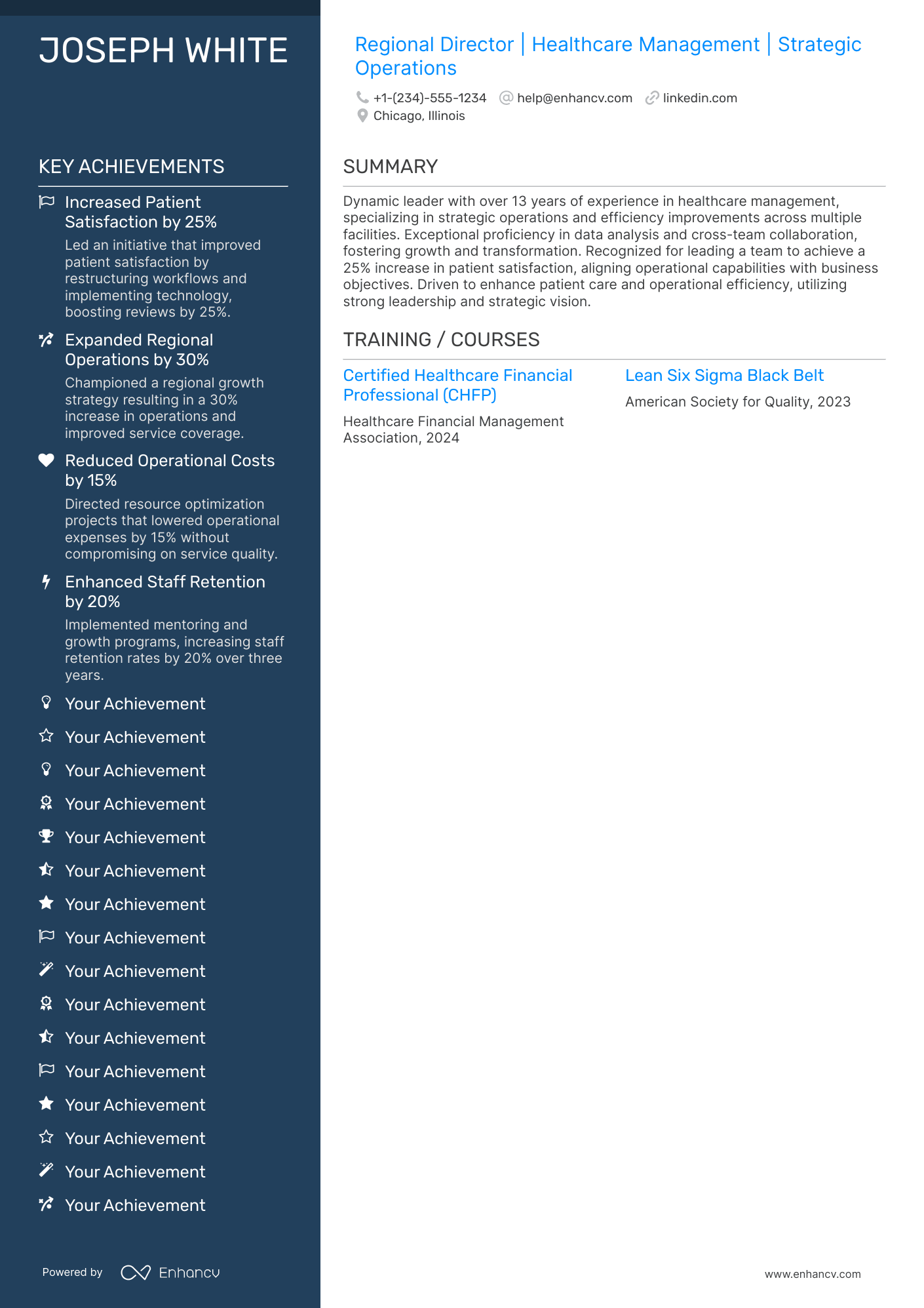 Regional Director Resume Example