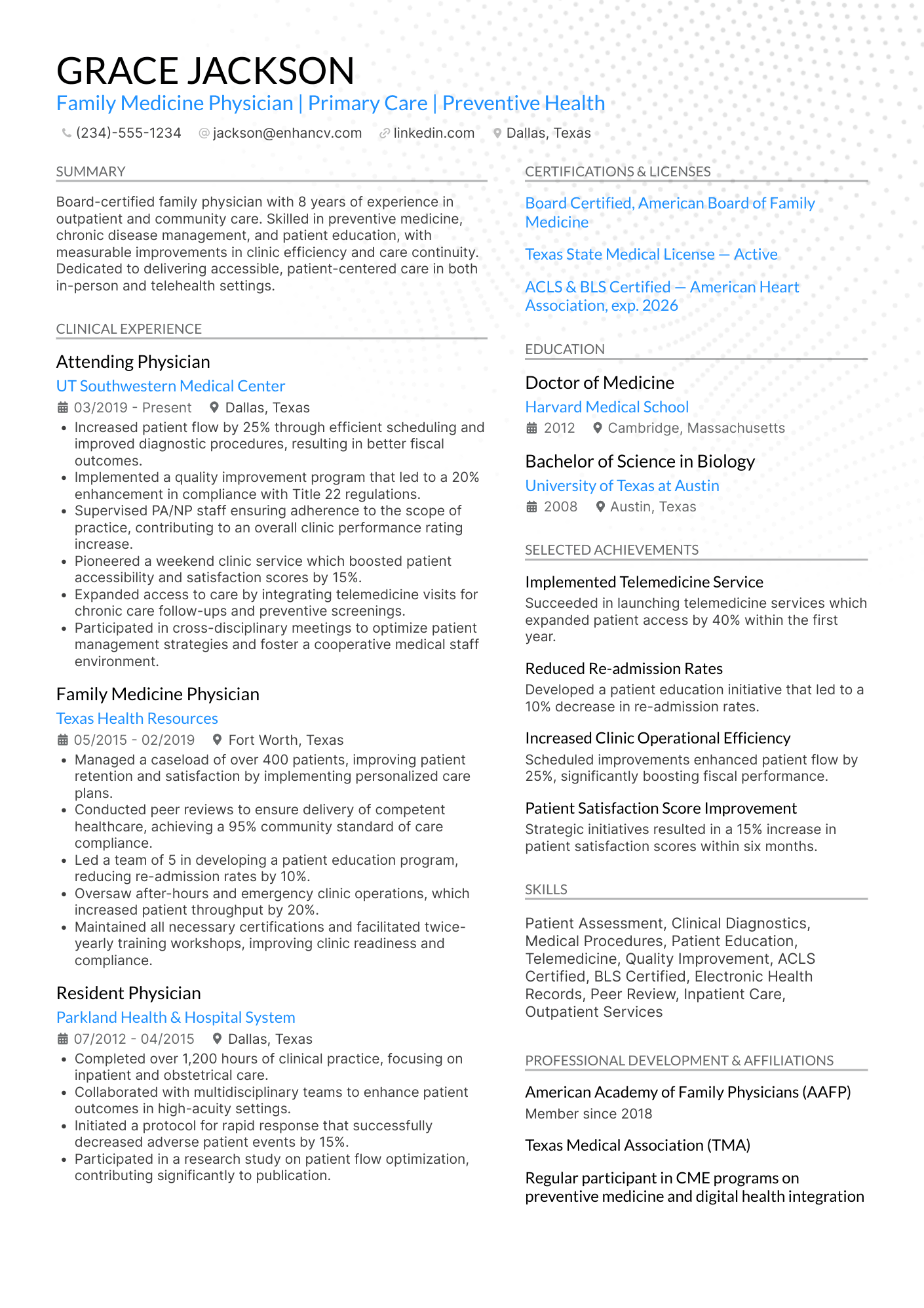 General Practitioner Resume Example