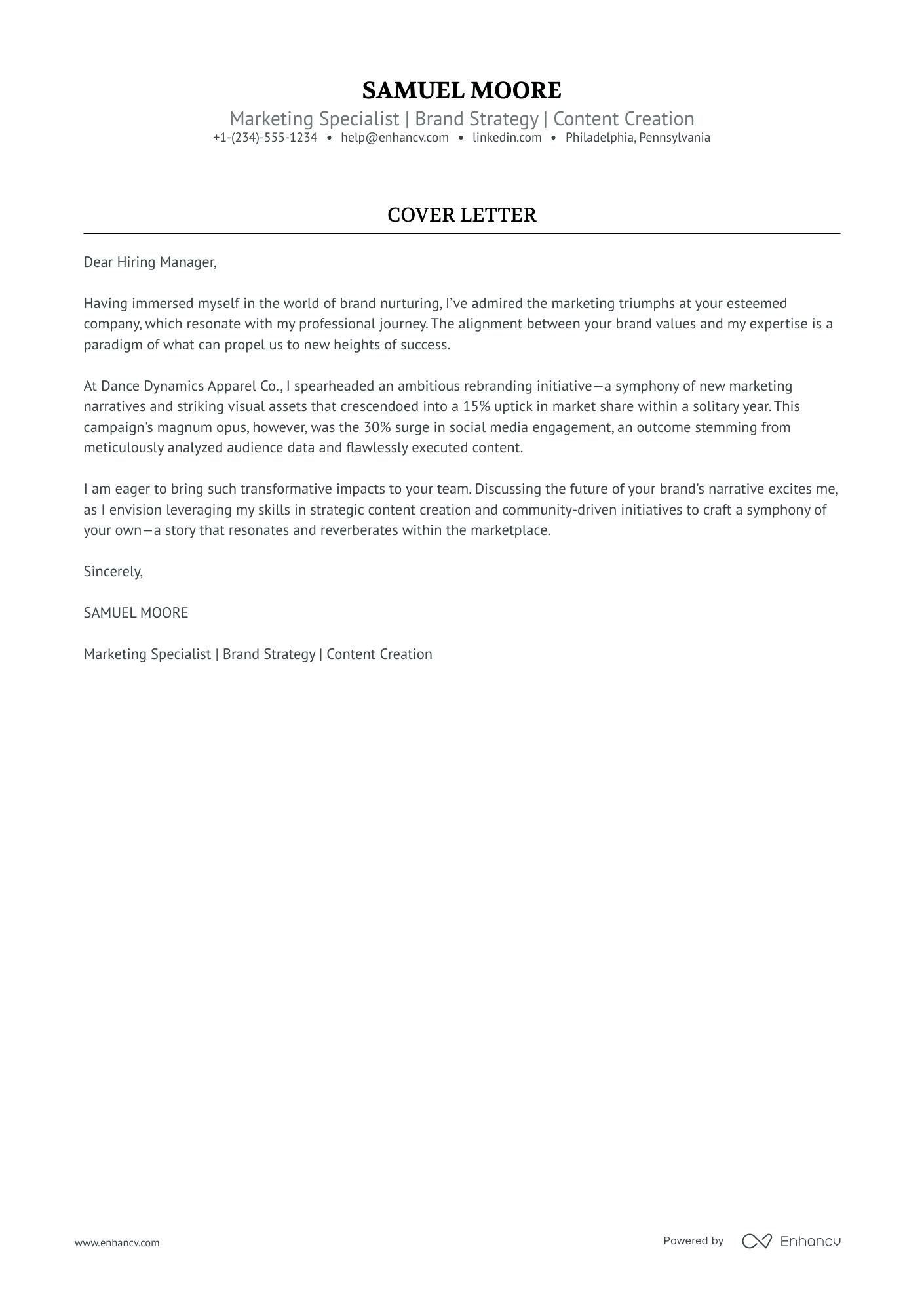 Fashion Marketing Resume Example