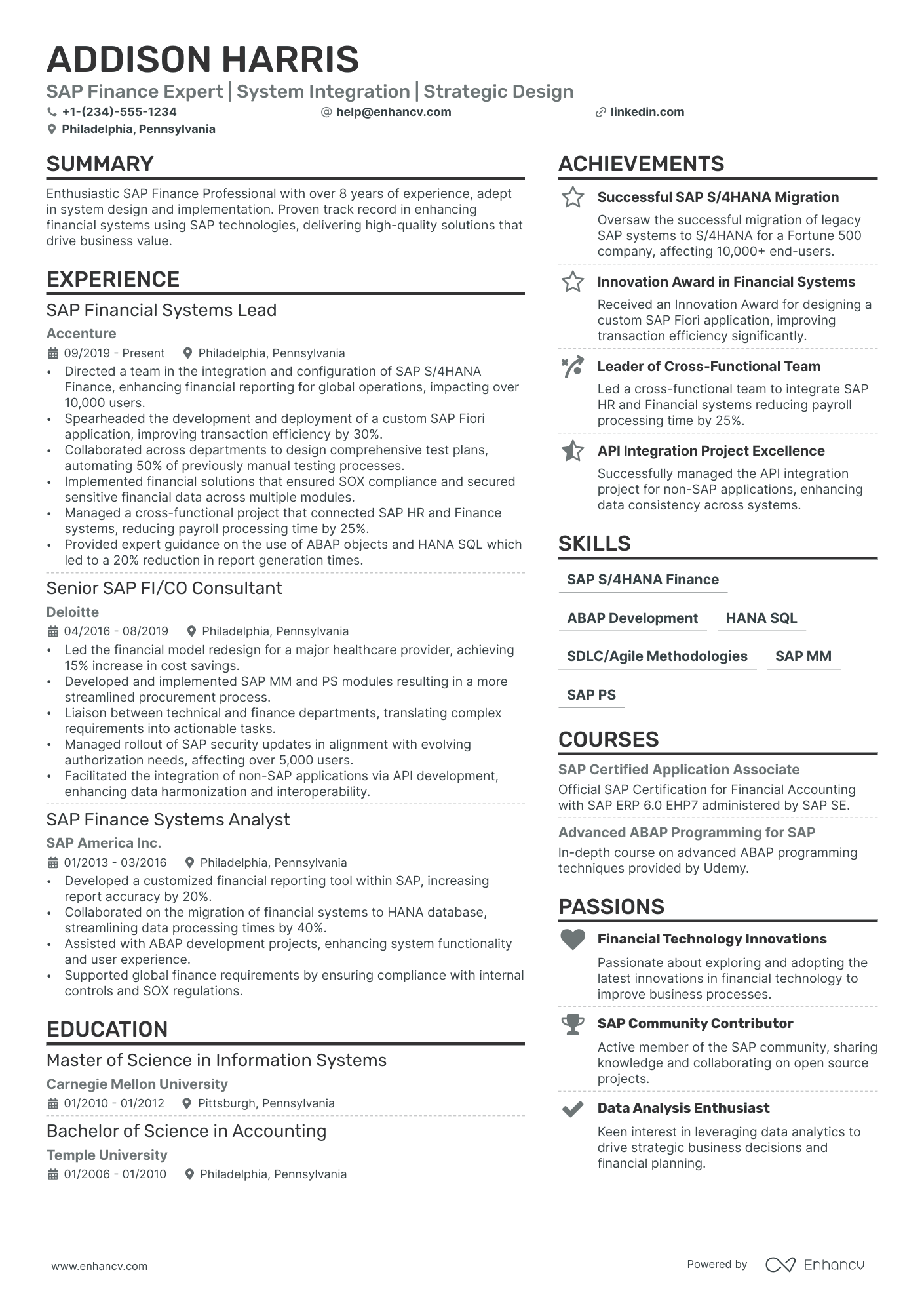 Functional Manager Resume Example