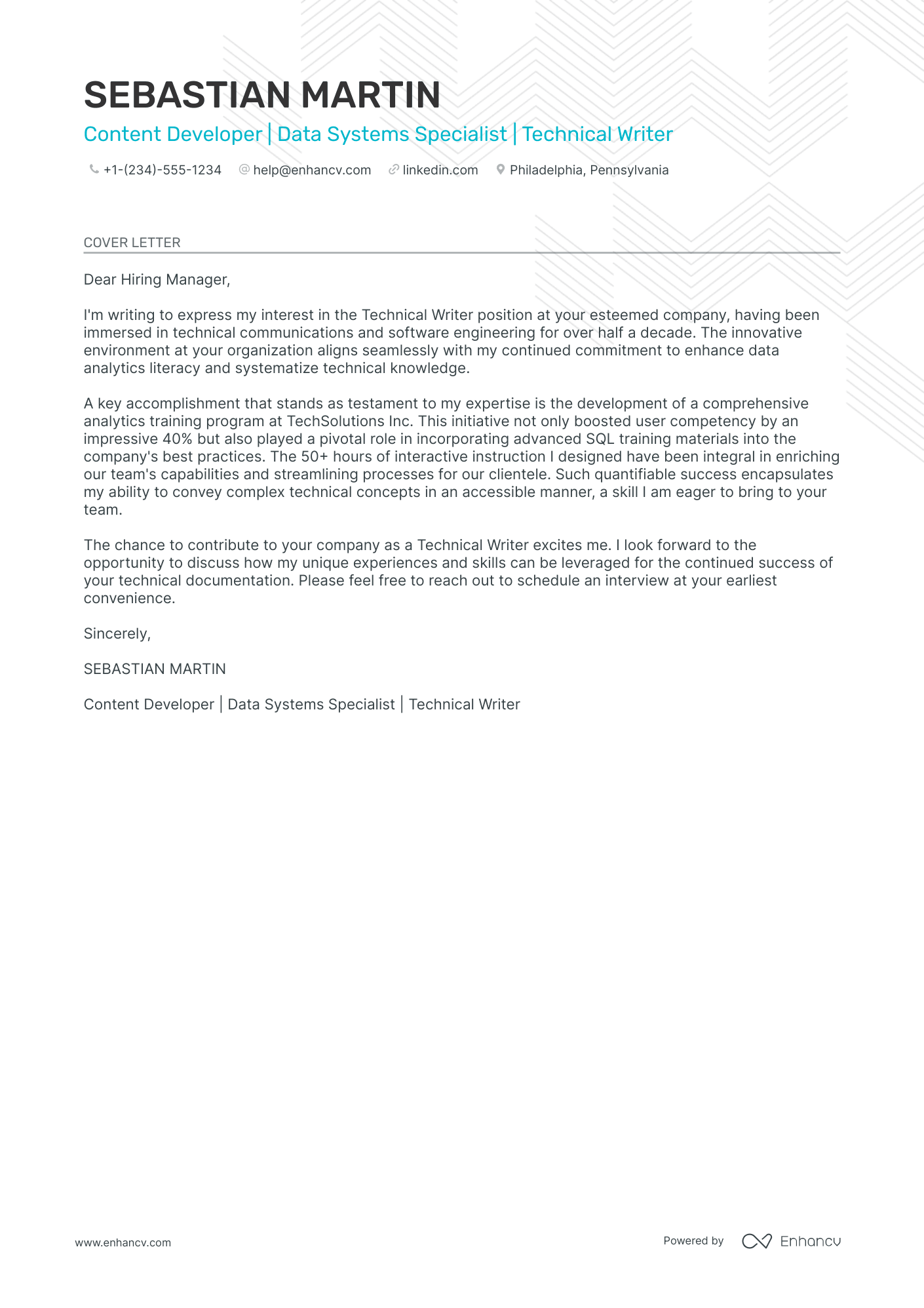 Content Developer Resume Example