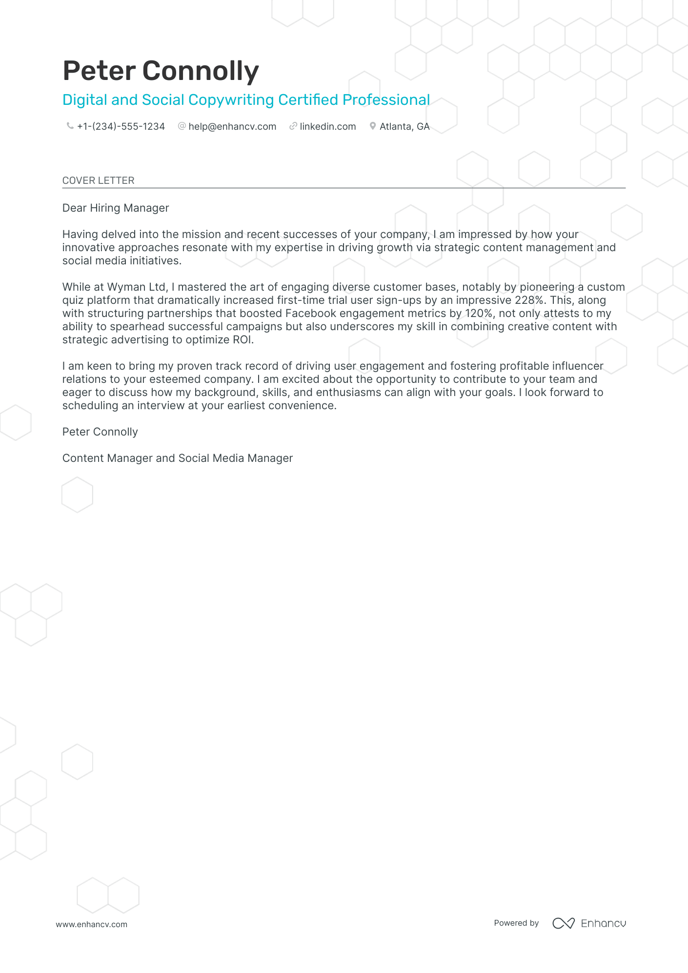 Entry Level Social Media Manager Resume Example