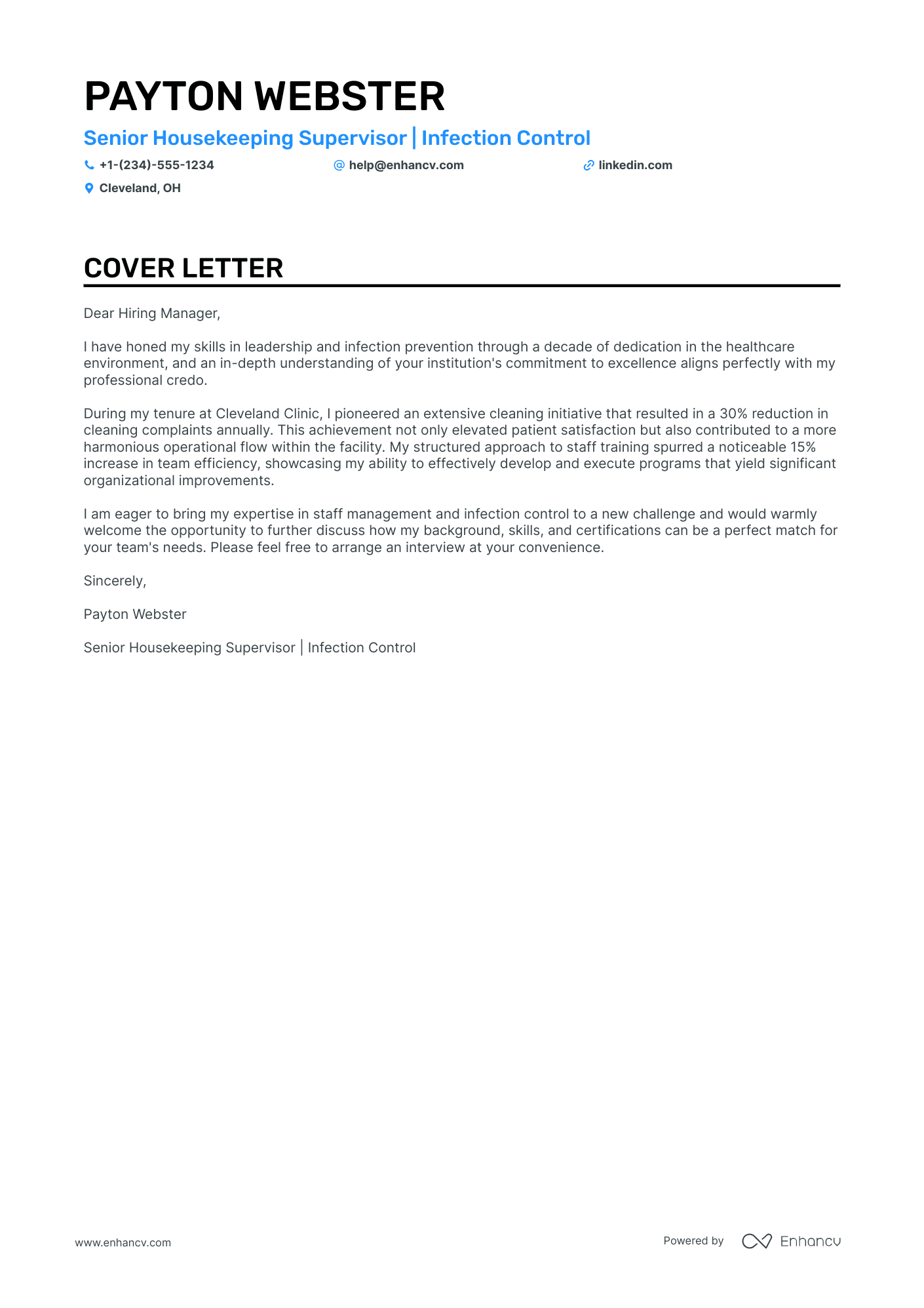 Hospital Housekeeping Resume Example