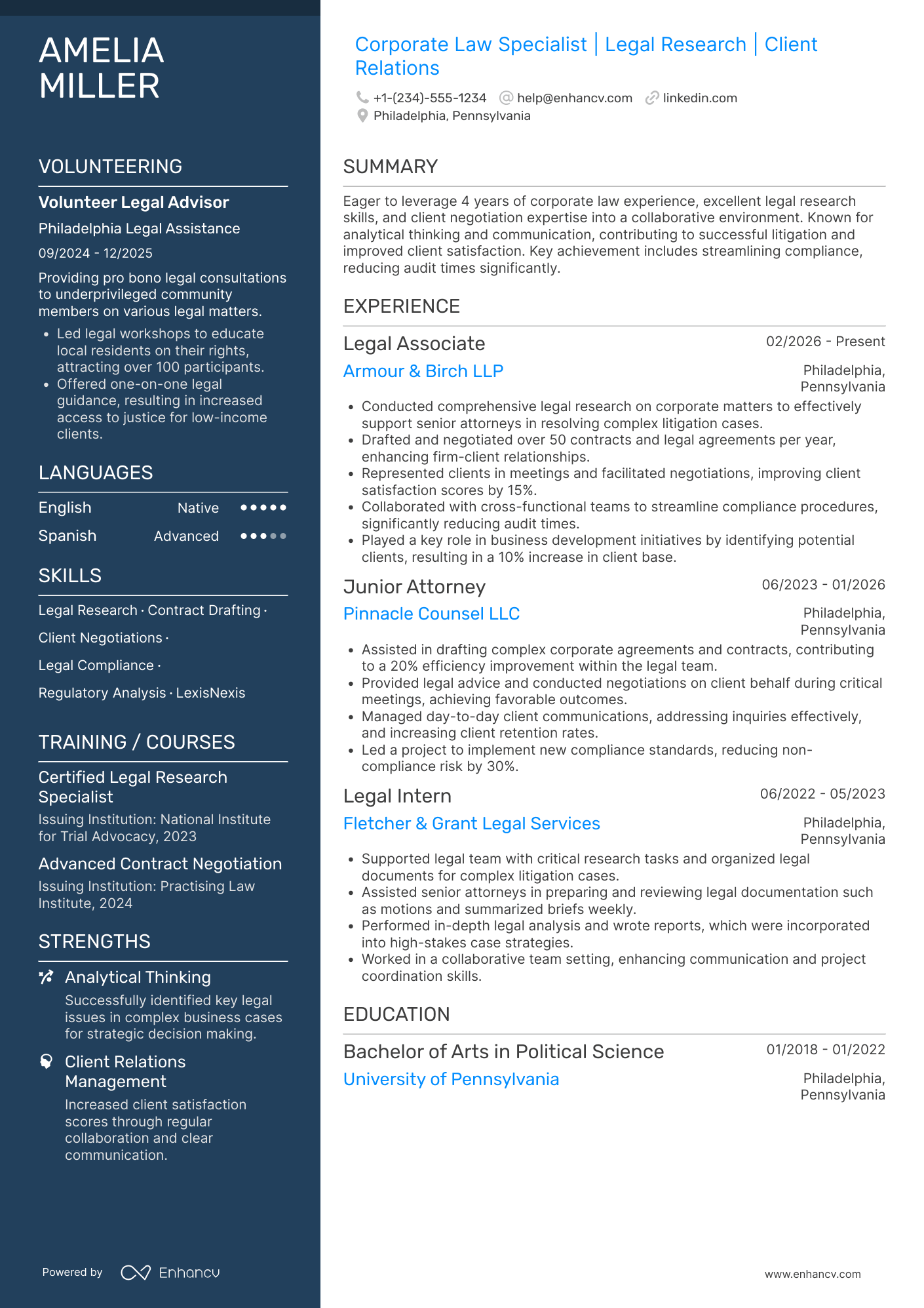 Associate Attorney Resume Example