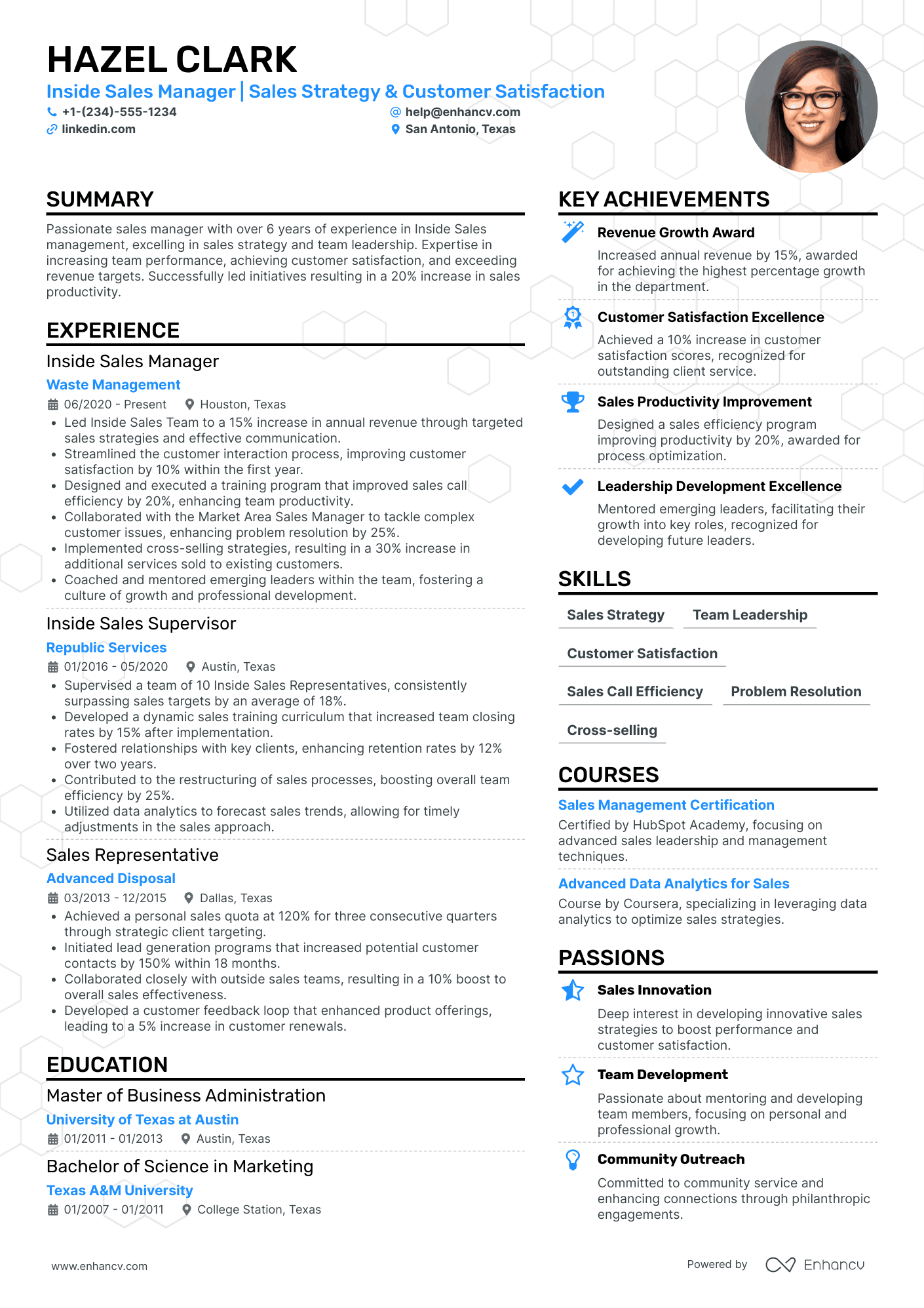 Sales Development Manager Resume Example