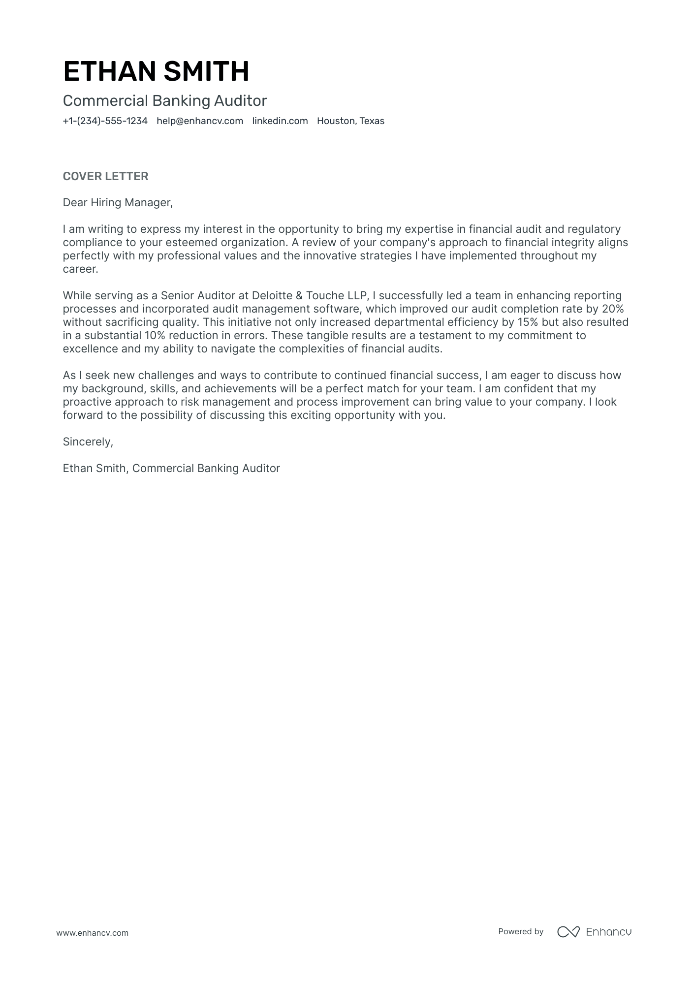 Commercial Banking Resume Example