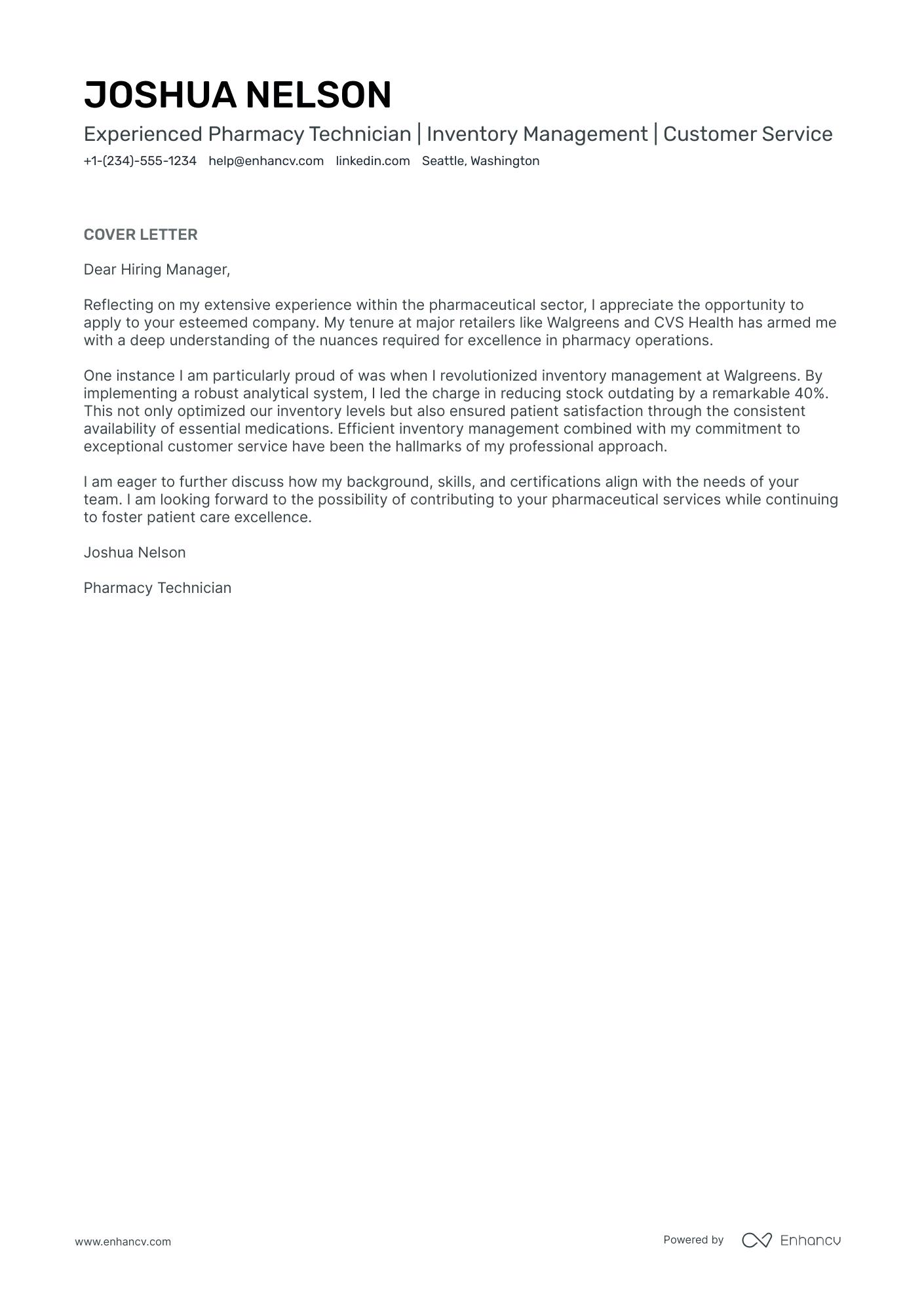 Pharmacy Technician Ii Resume Example