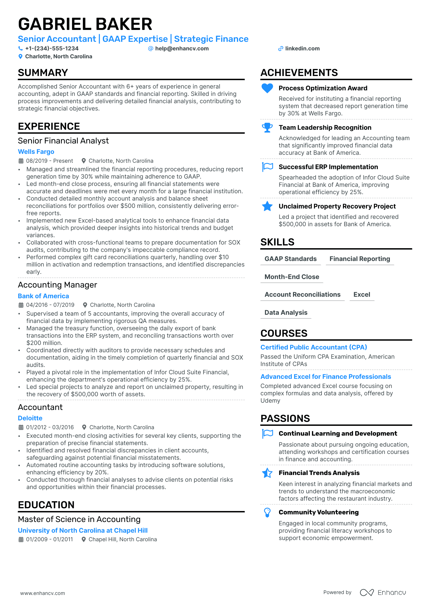 Public Accounting Resume Example