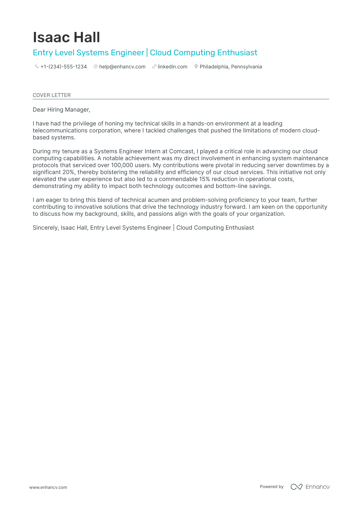 Entry Level Systems Engineer Resume Example