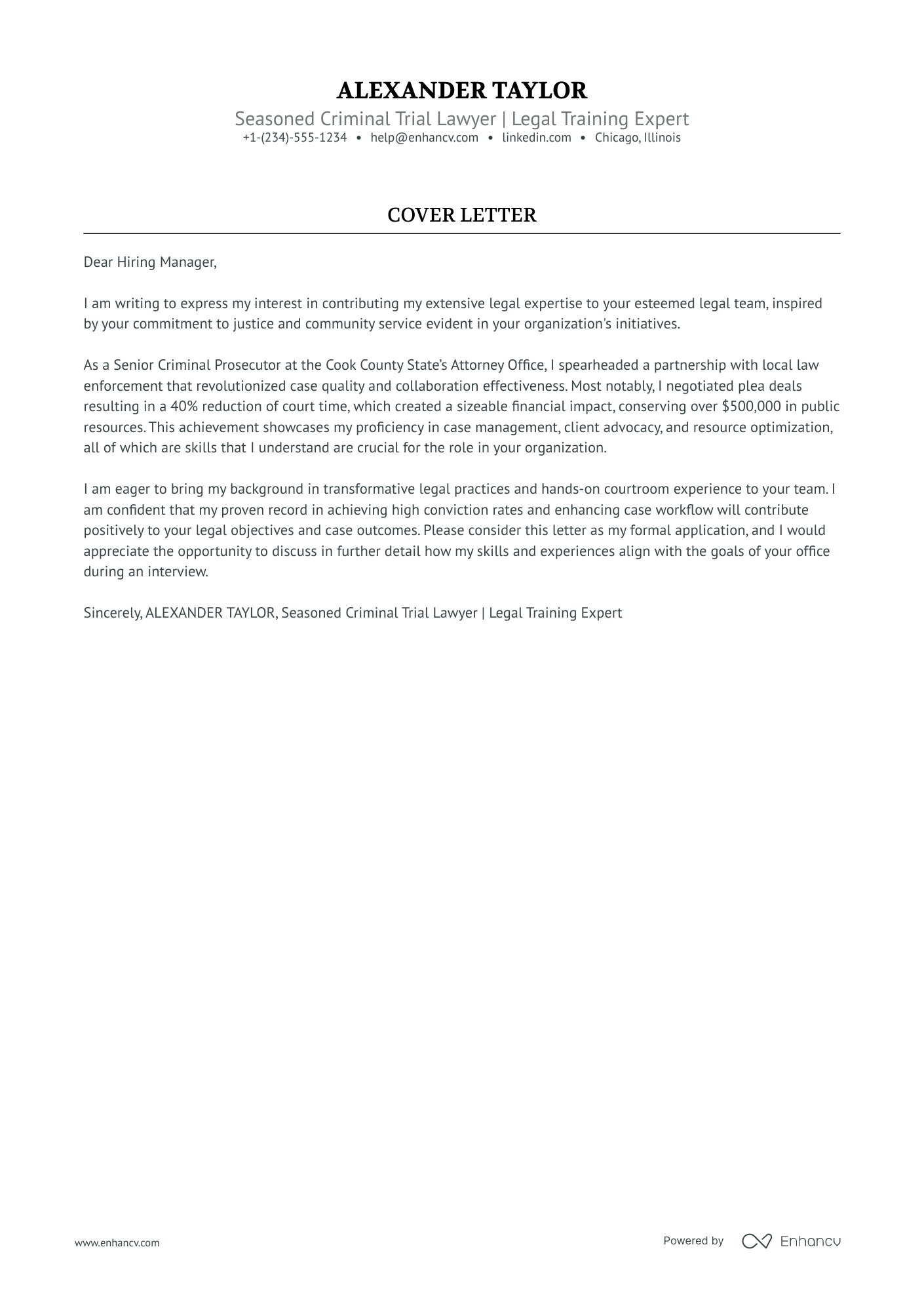 Trial Lawyer Resume Example