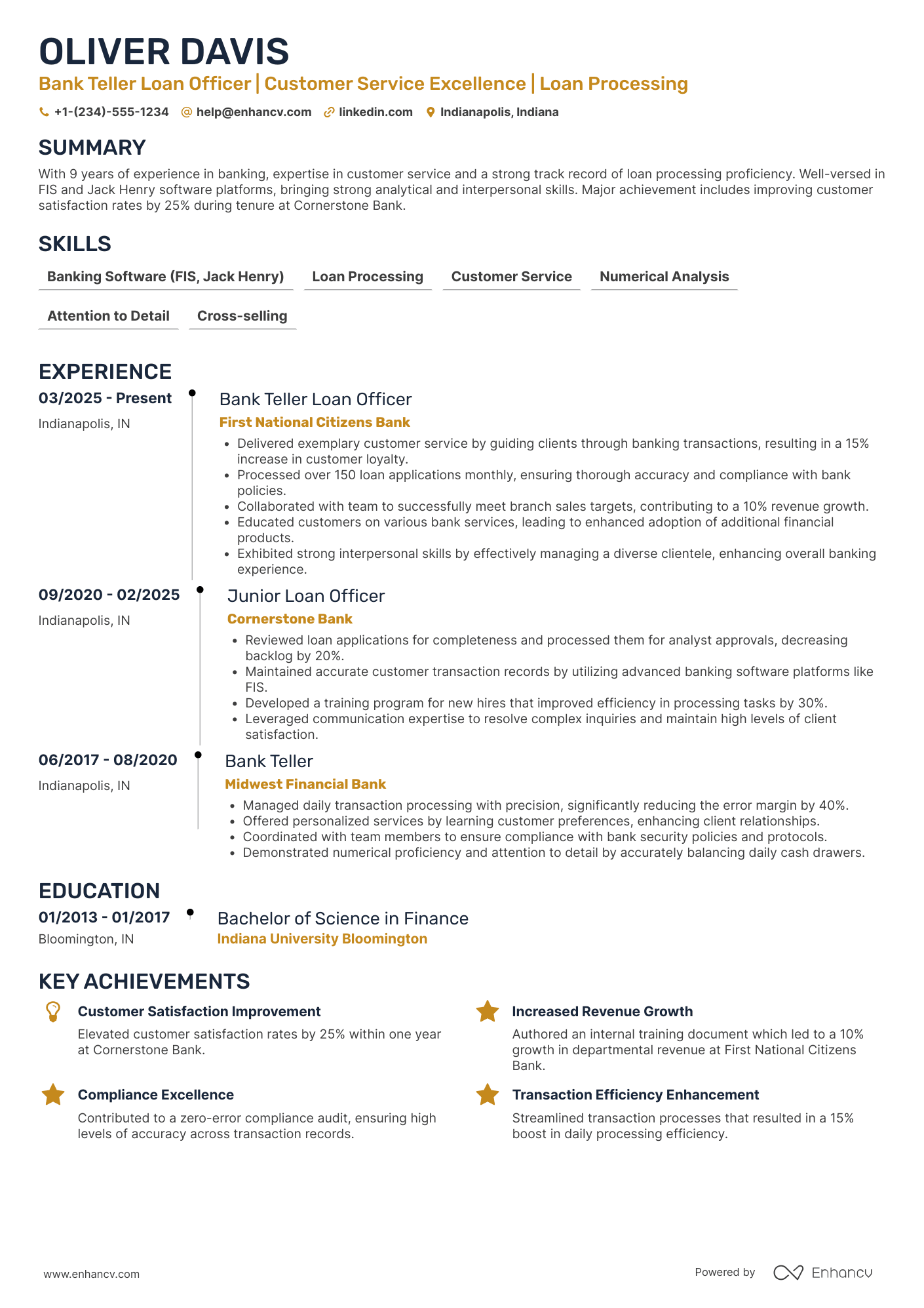 Bank Teller Loan Officer Resume Example
