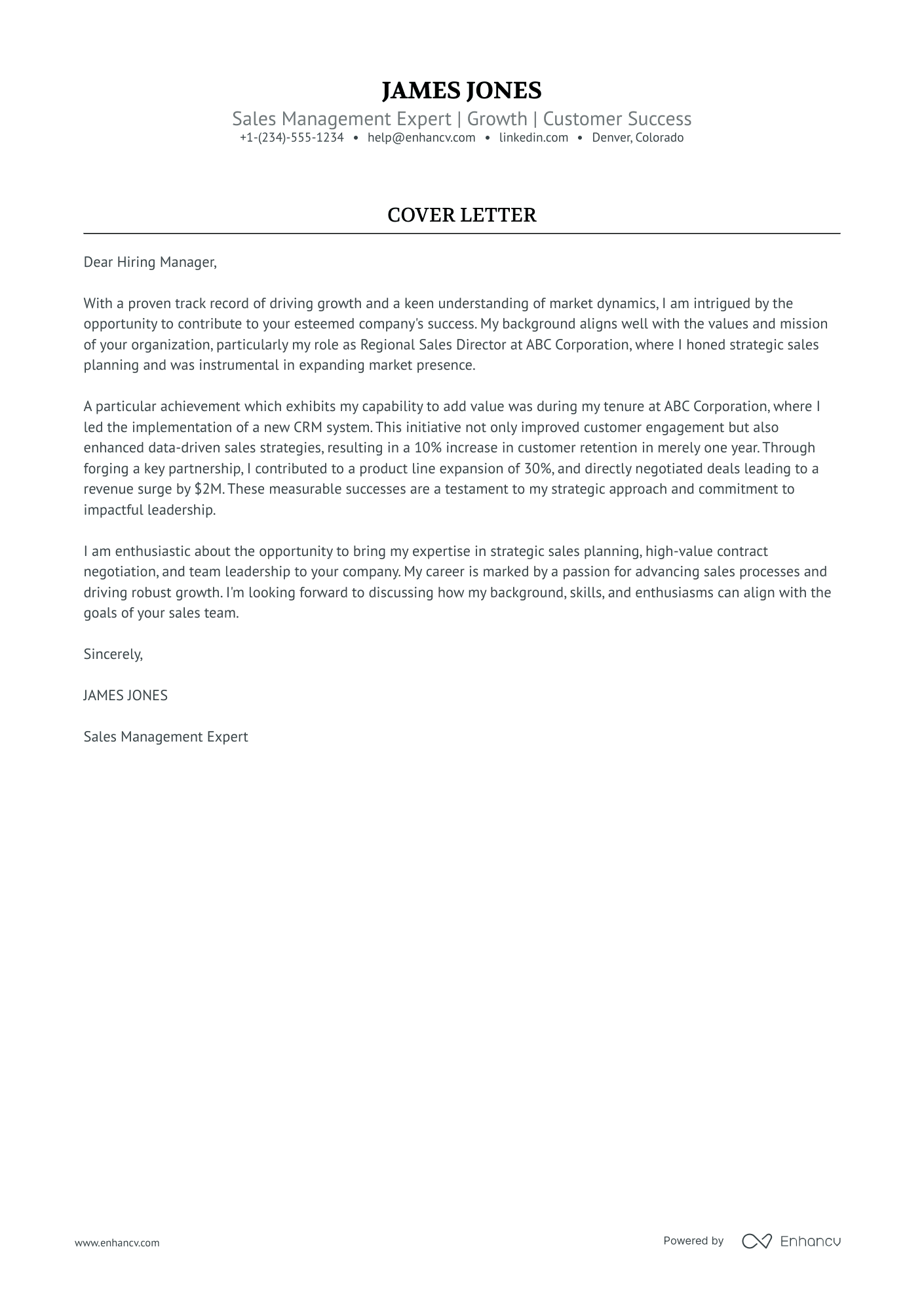 Territory Sales Manager Resume Example