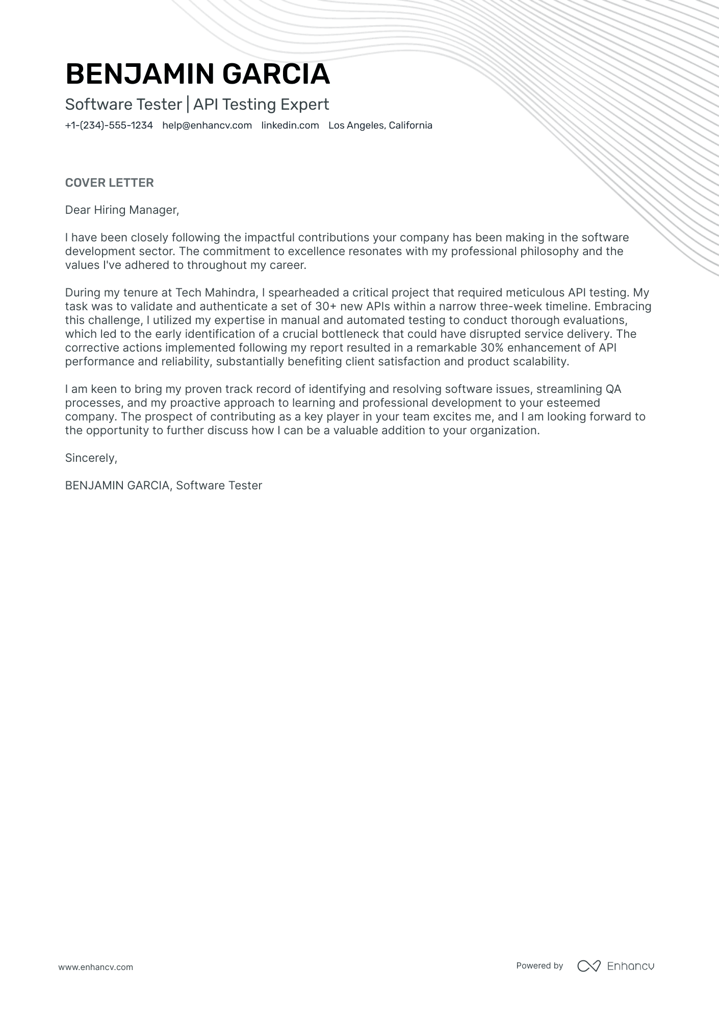 Manual Software Tester Resume Example